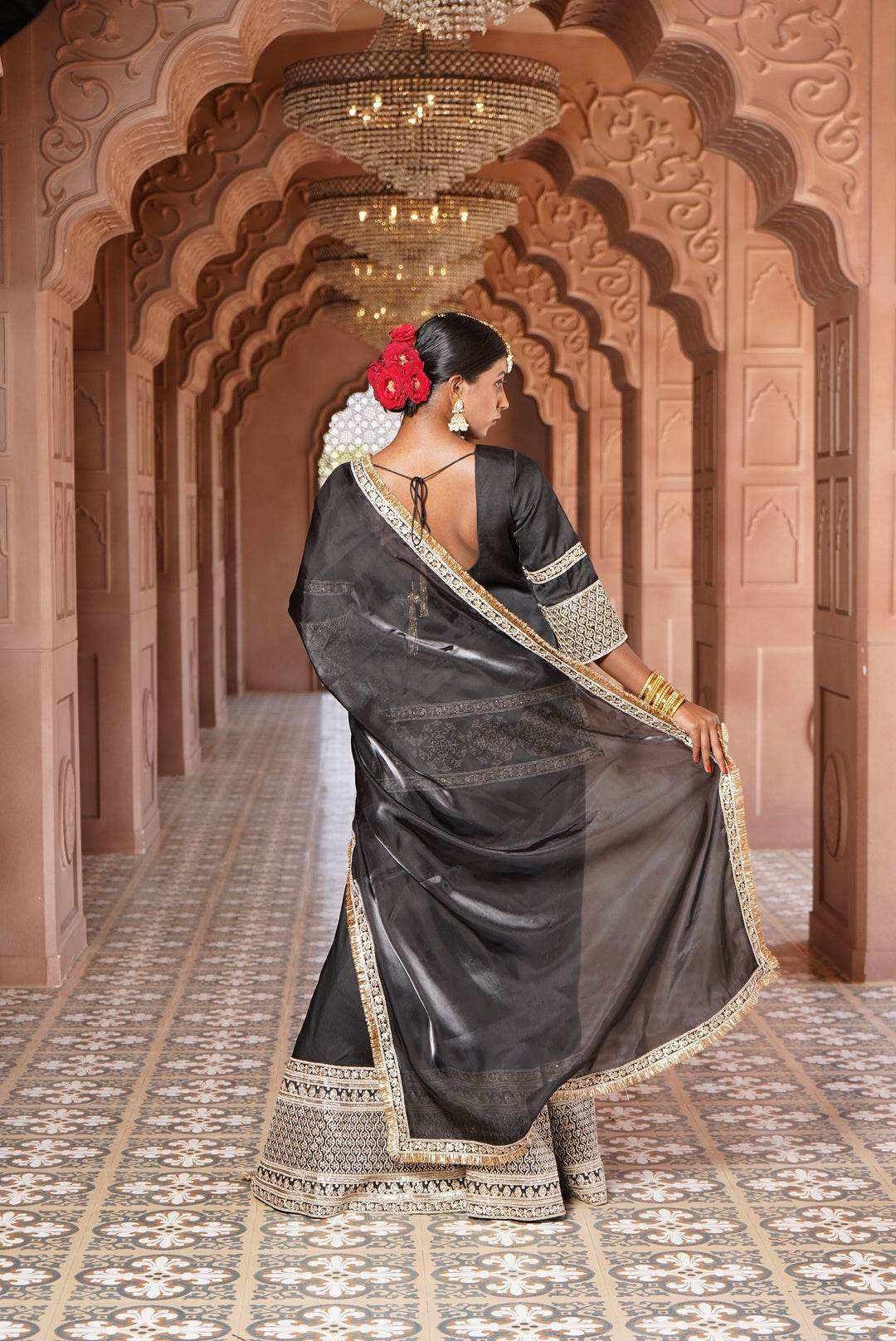 Dua Lahori Kurta with Silk sharara & Dupatta - Monk & Mei
