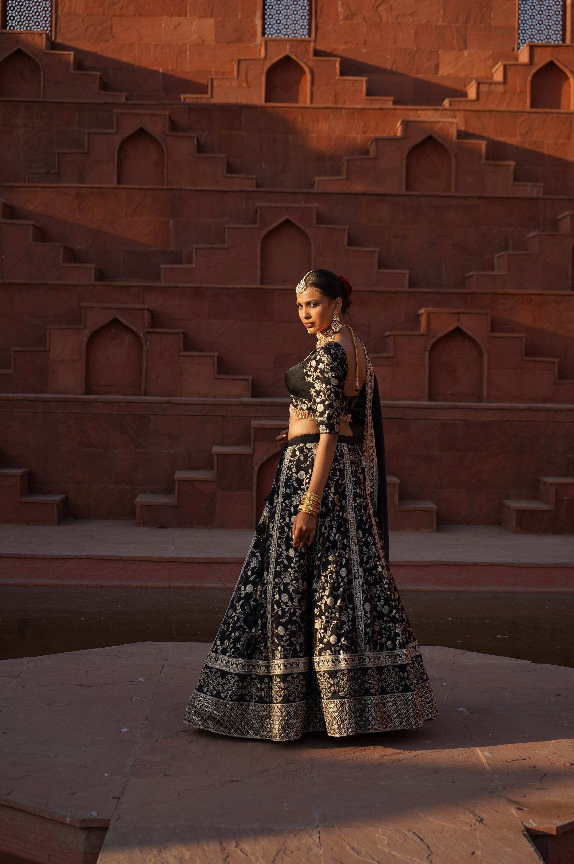 Zoya Brocade Lehenga Set - Monk & Mei