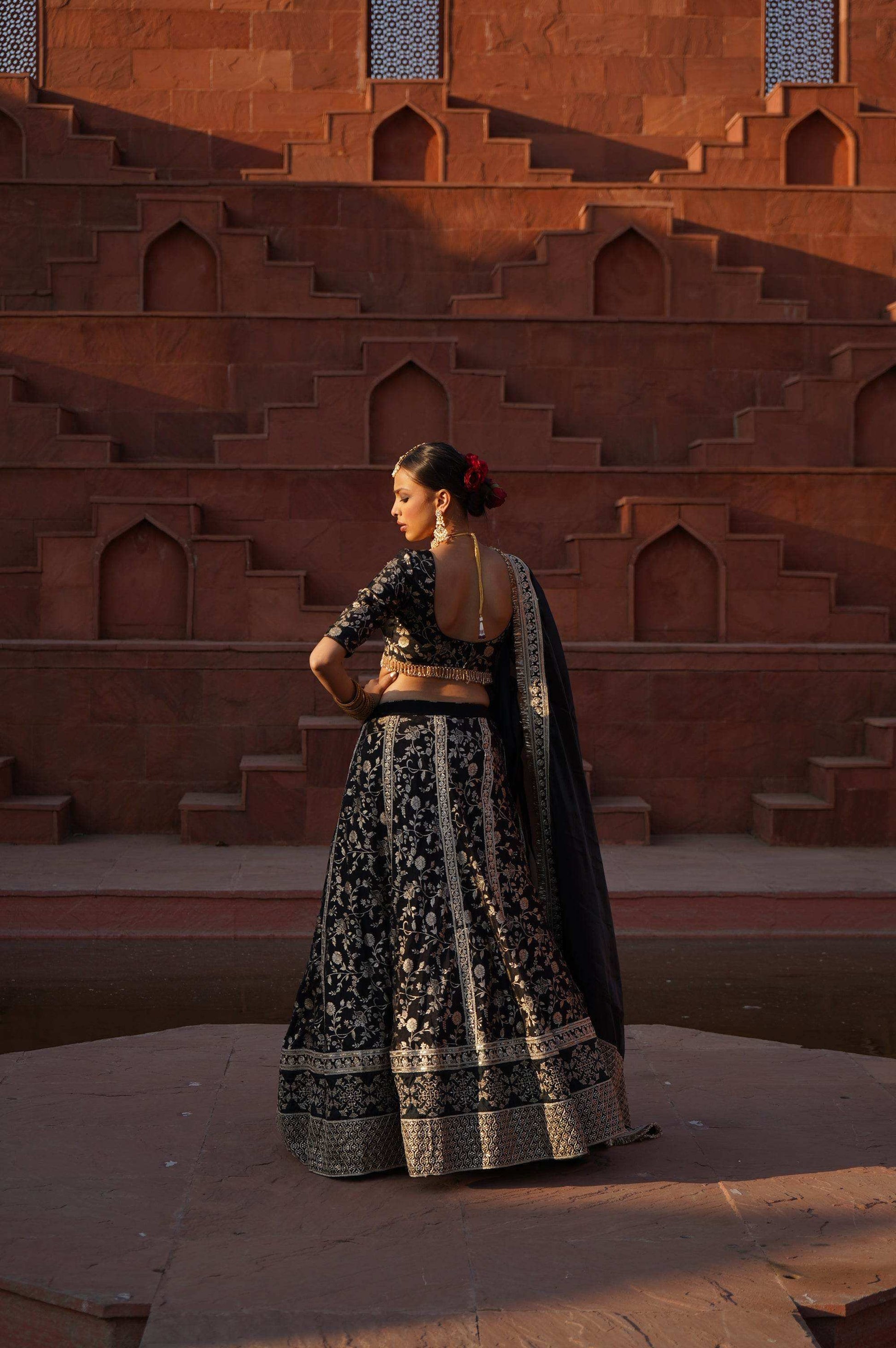 Zoya Brocade Lehenga Set - Monk & Mei