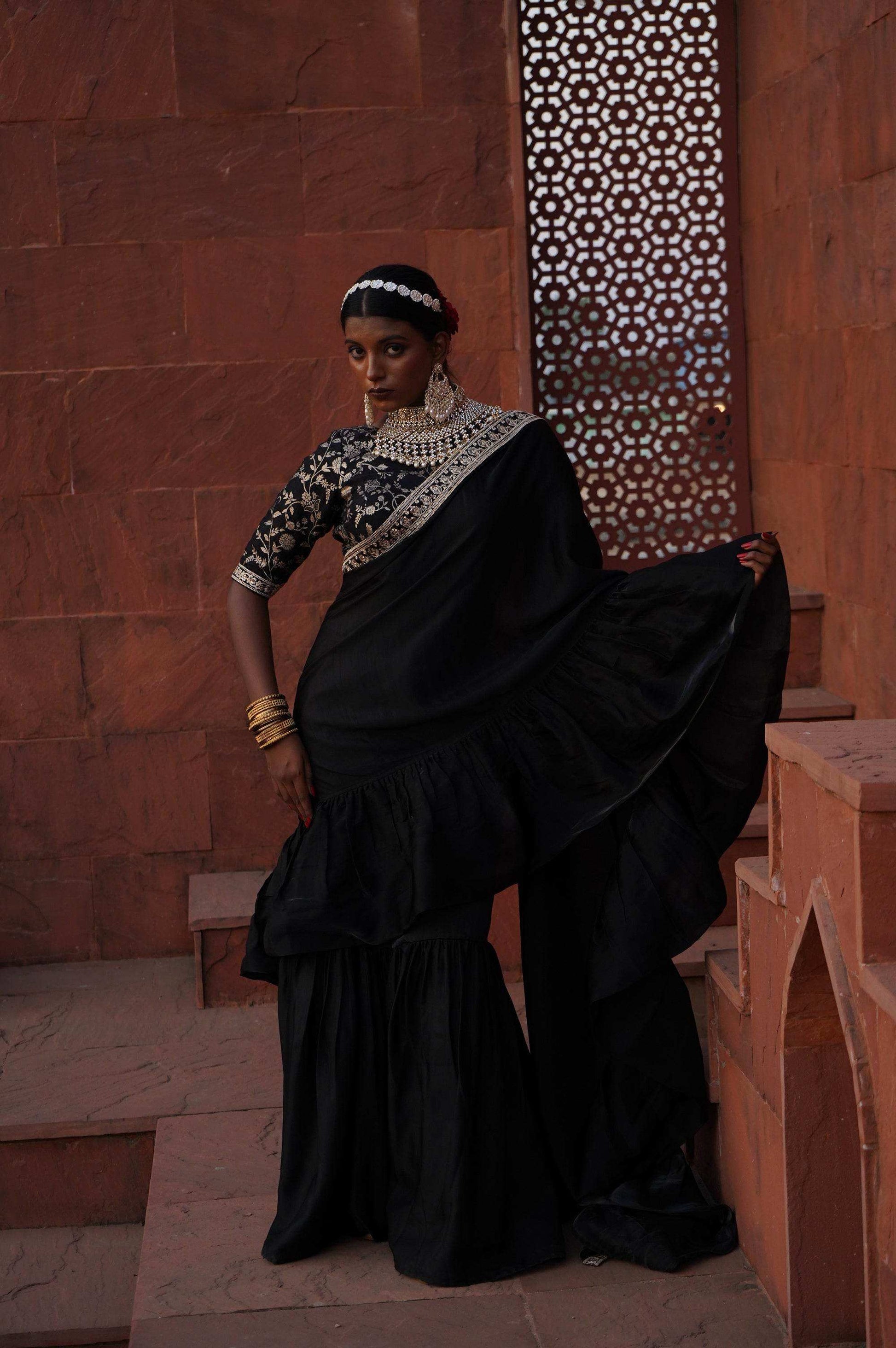 Uzma Pre Draped Saree set - Monk & Mei