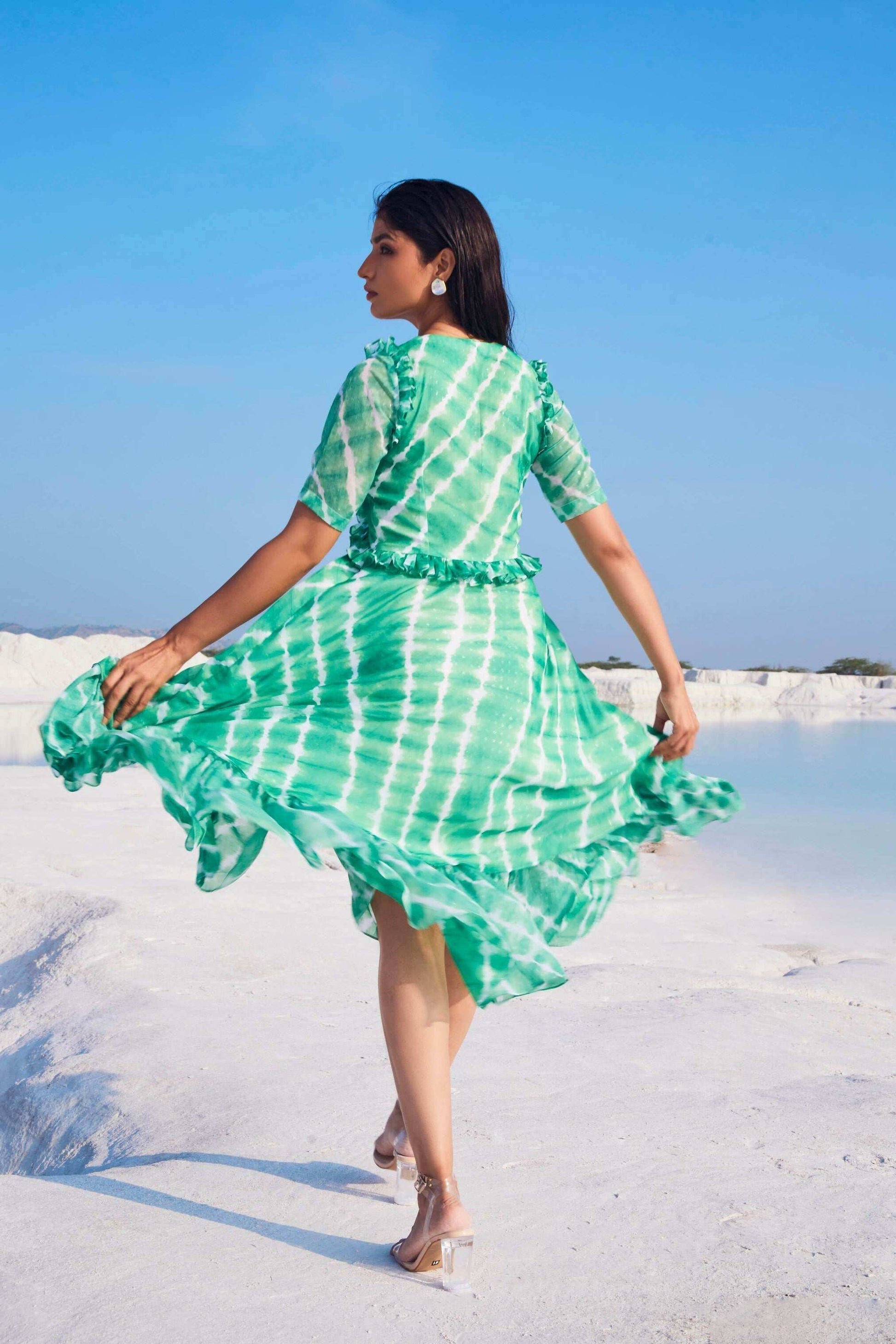 MIDAS Dress - Green - Monk & Mei