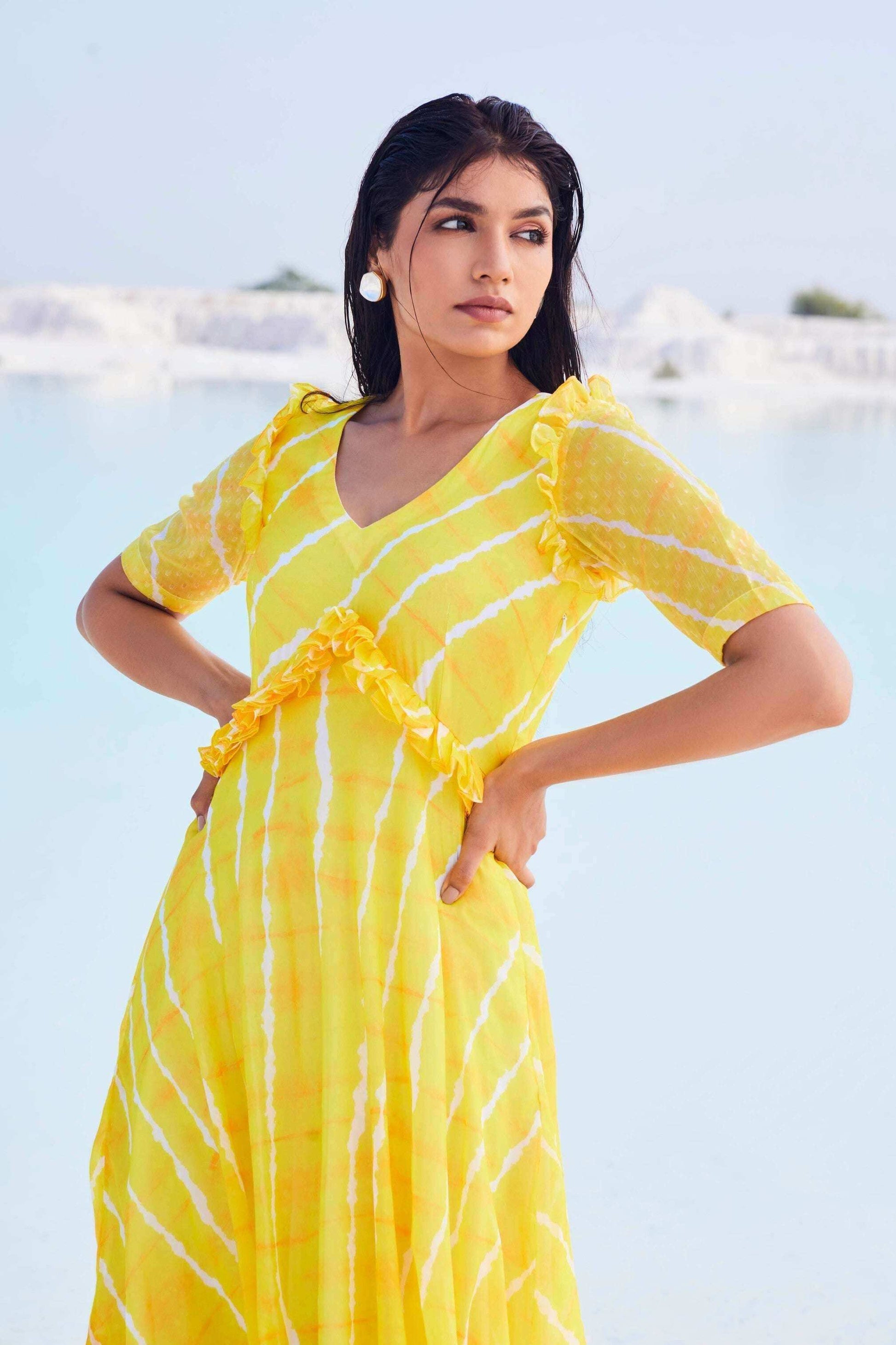 MIDAS Dress - Yellow - Monk & Mei
