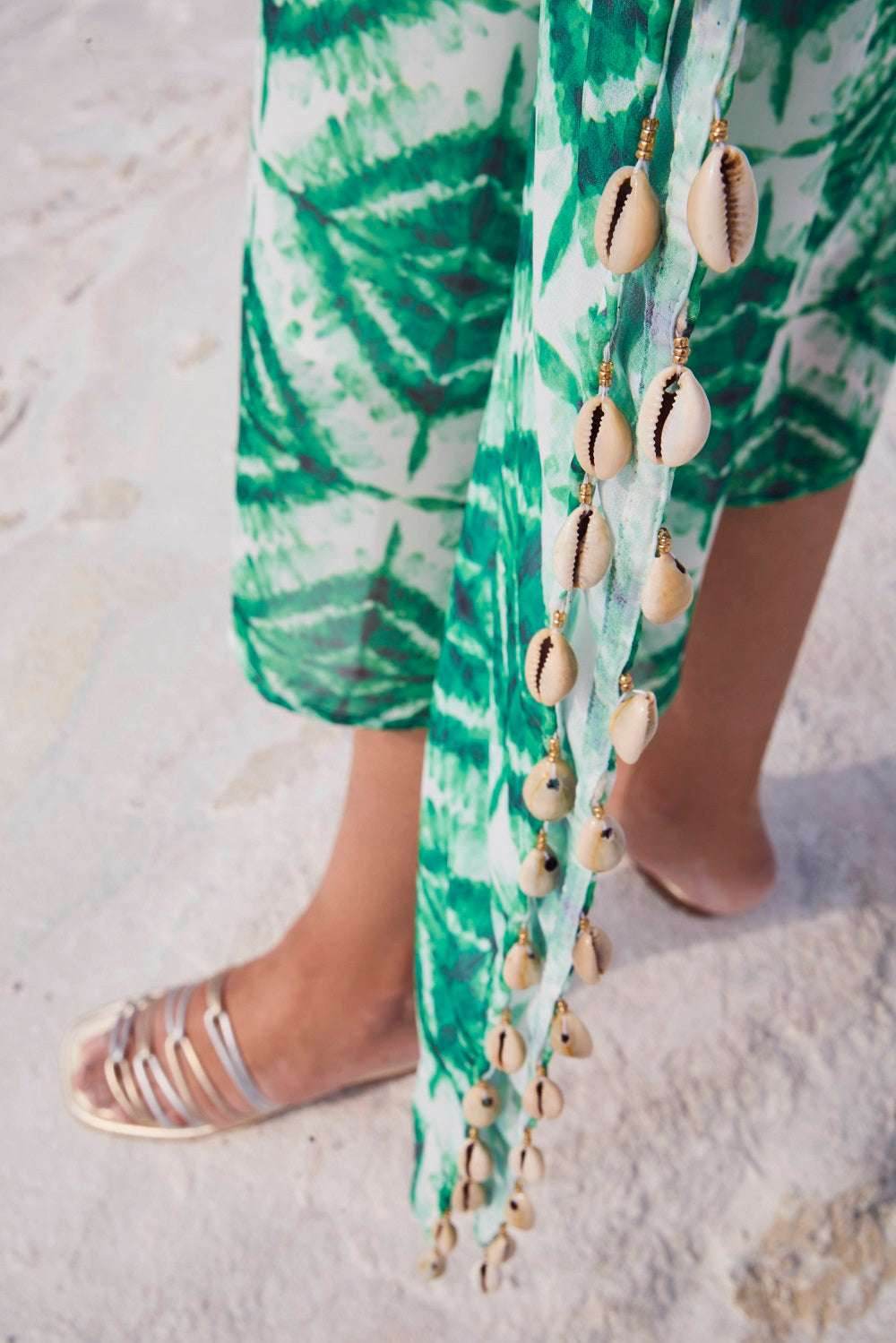 EVE KAFTAN WITH SLIP - Green - Monk & Mei