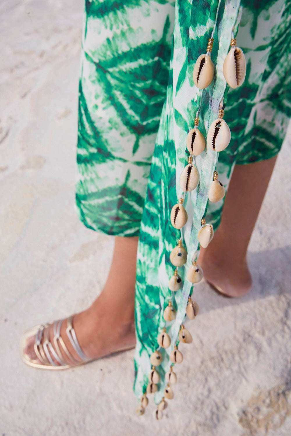 EVE KAFTAN WITH SLIP - Green - Monk & Mei