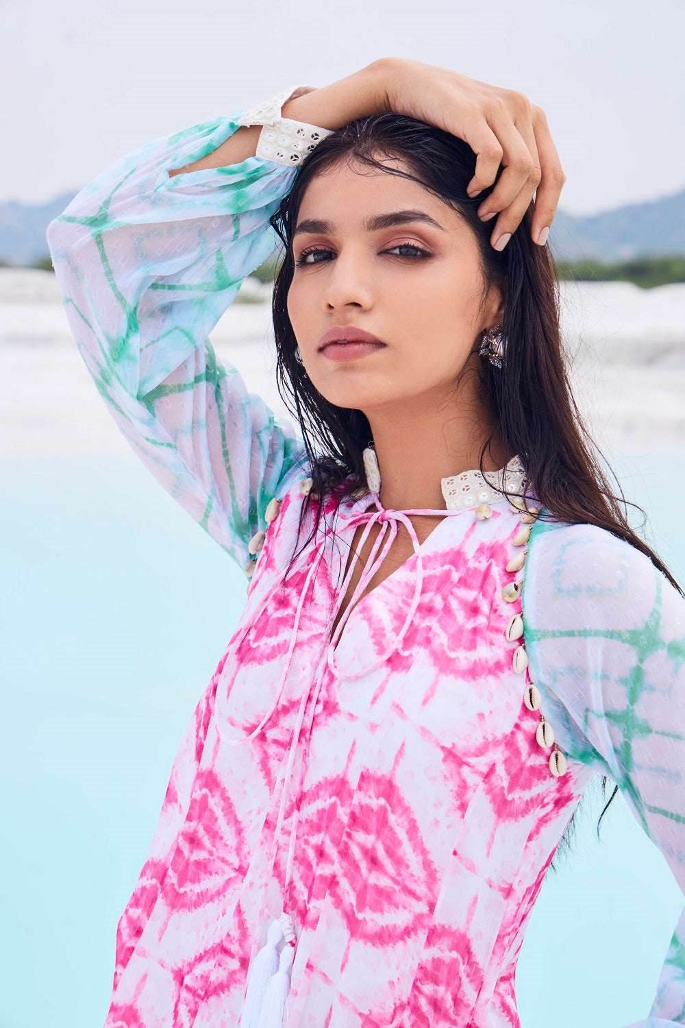 HELENA FLOWY DRESS - Pink - Monk & Mei