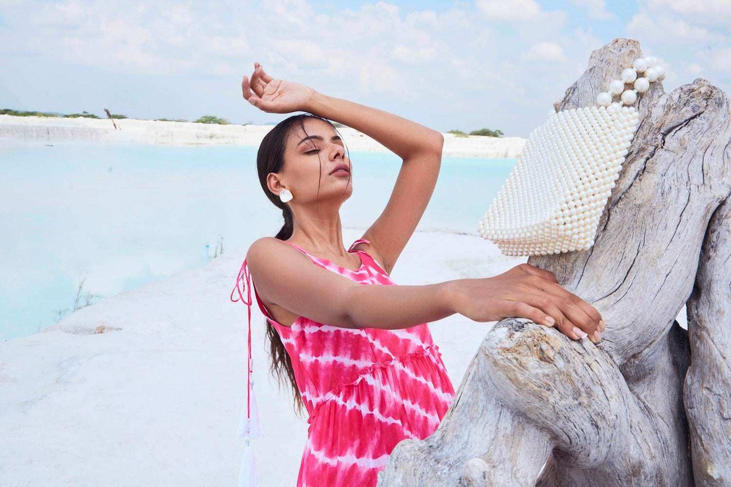 IRIS DRESS - Pink - Monk & Mei