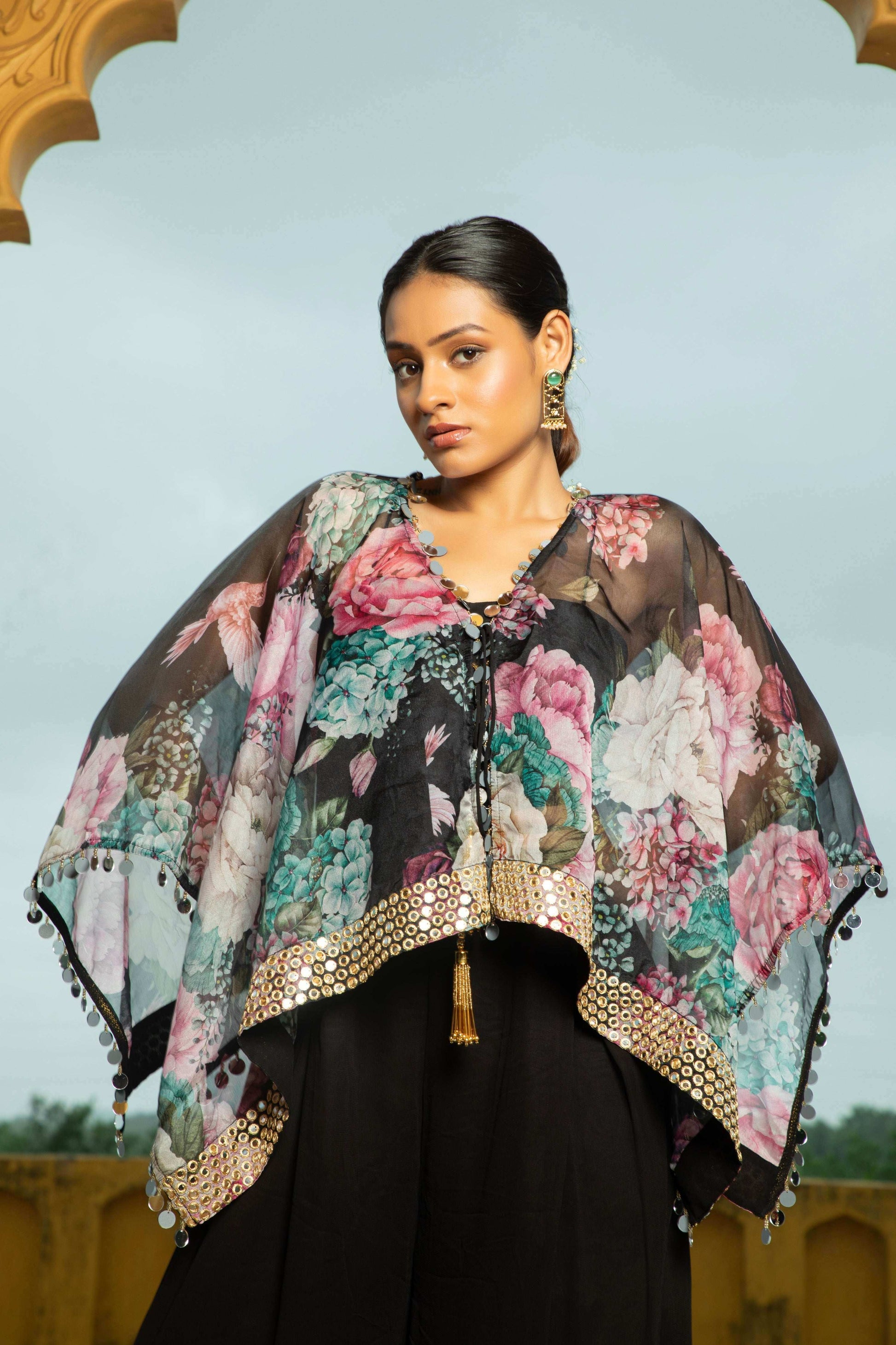 Aaina - Jumpsuit Set Black - Monk & Mei