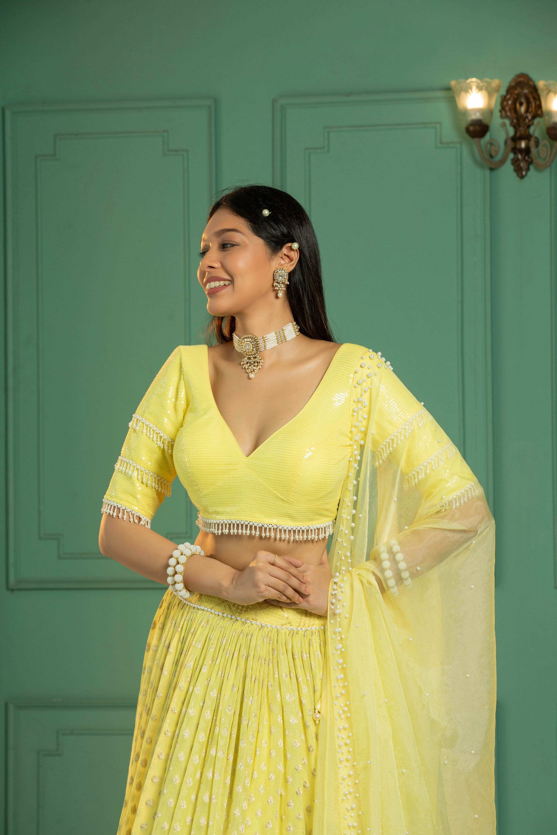 IVY - Lehenga Set - Sunshine Yellow - Monk & Mei
