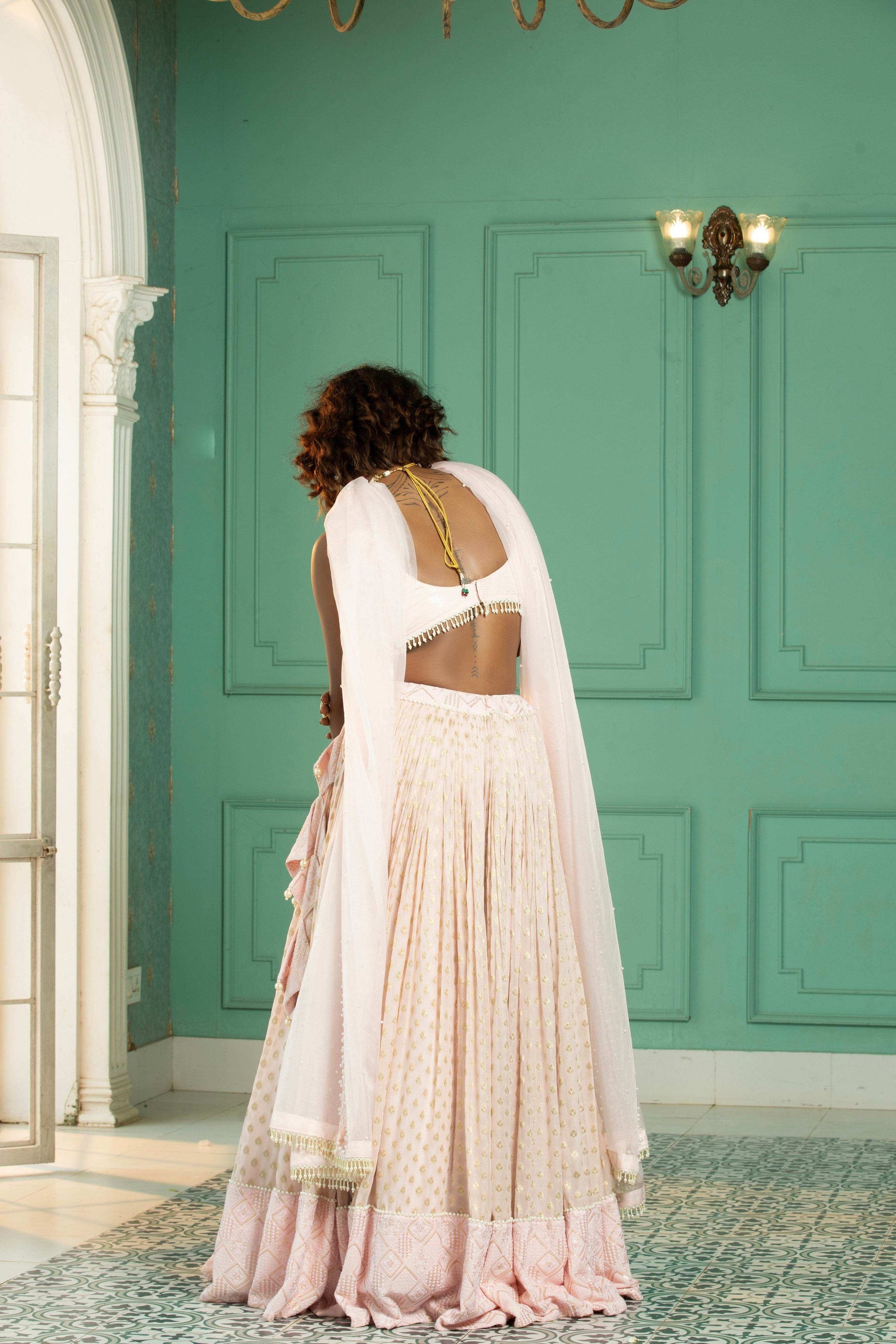 CORAL - Lehenga Set - Rose Pink - Monk & Mei
