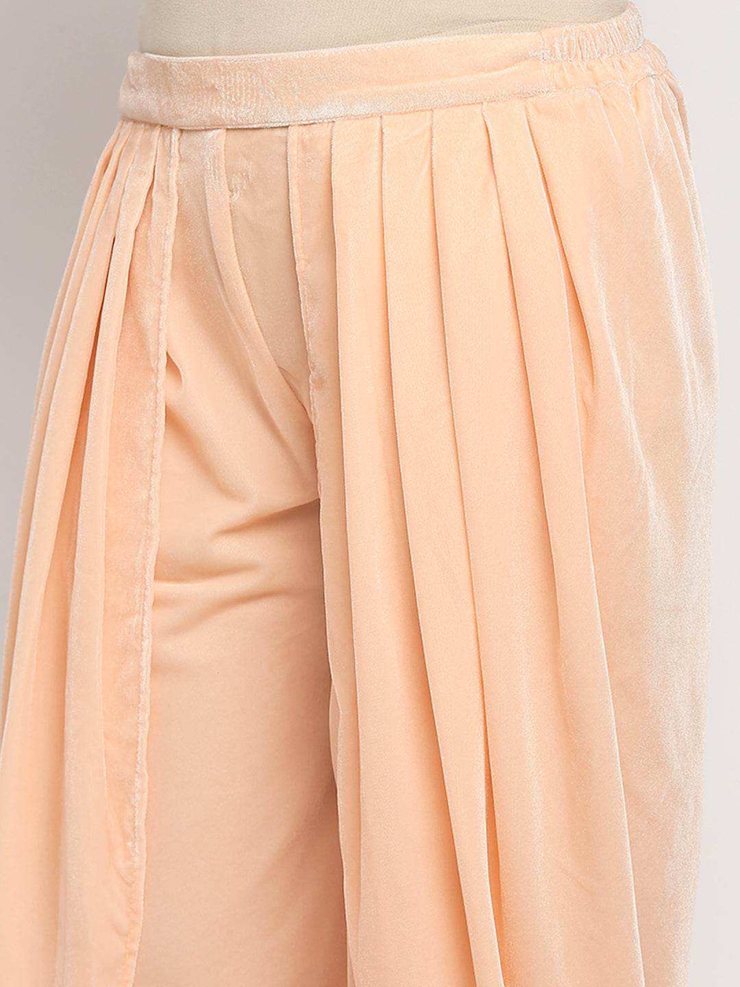 Farah - Jacket & Dhoti - Peach Pink - Monk & Mei