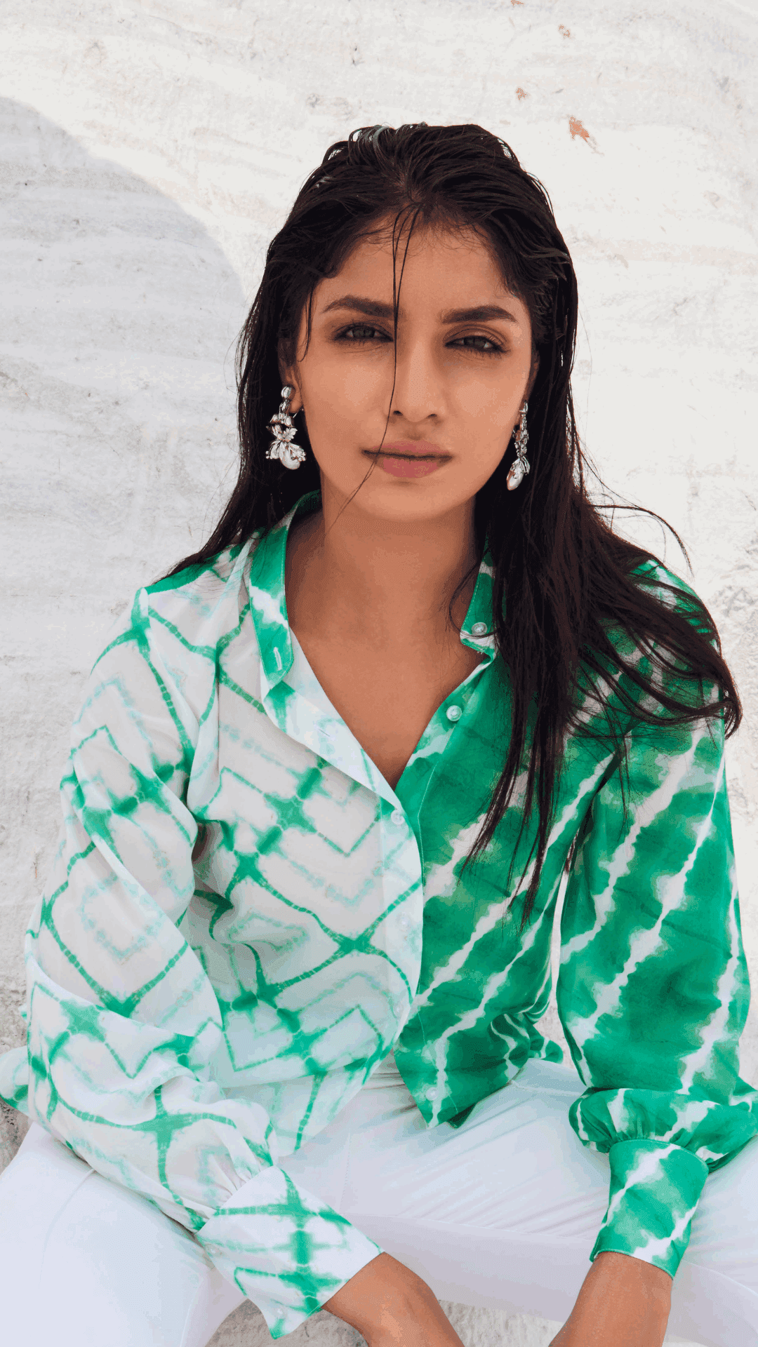 MARIAH SHIRT TOP - Green - Monk & Mei