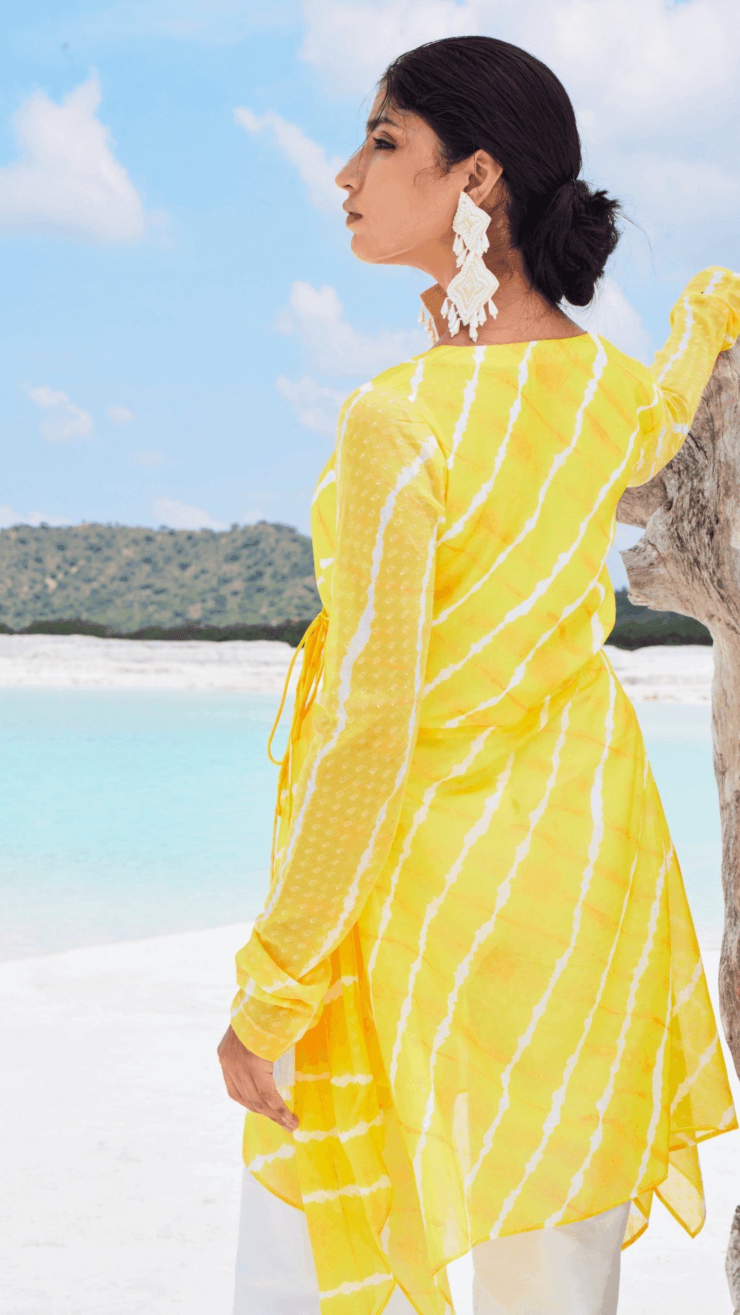 ZAARYA KURTA - Yellow - Monk & Mei