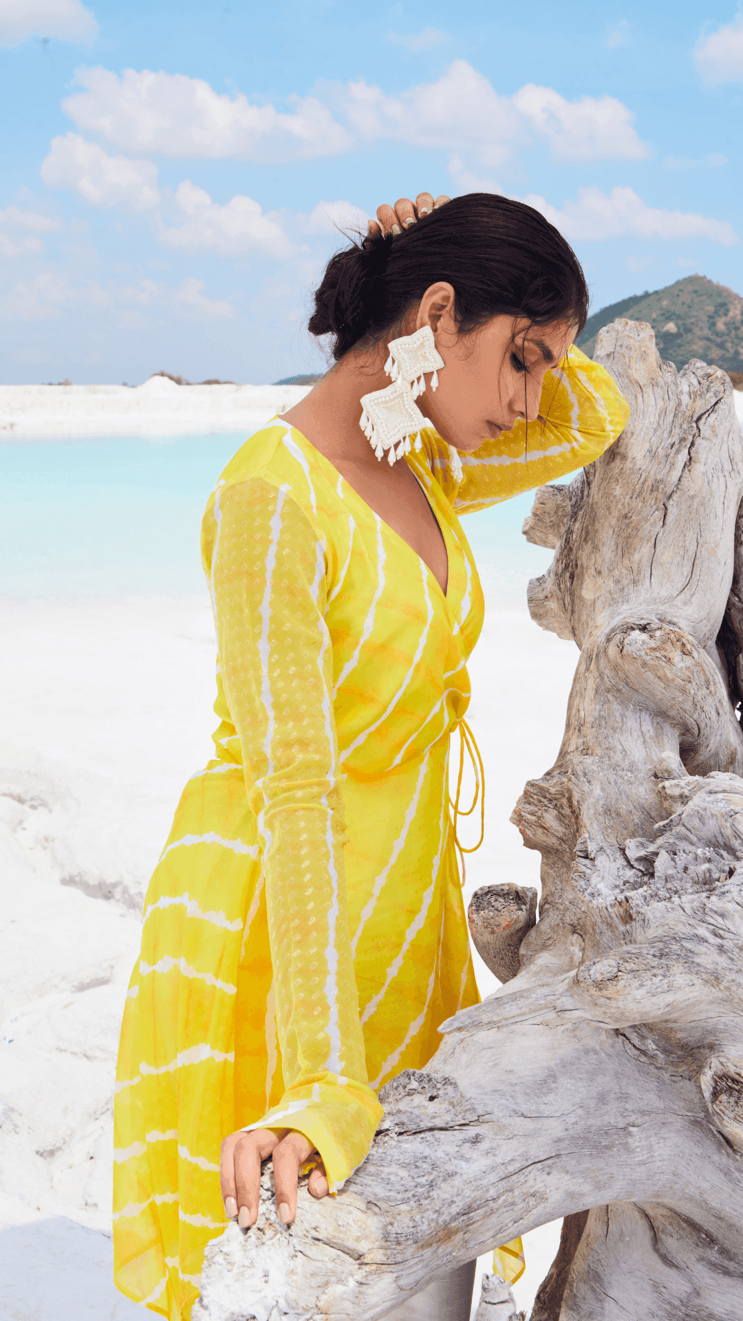ZAARYA KURTA - Yellow - Monk & Mei