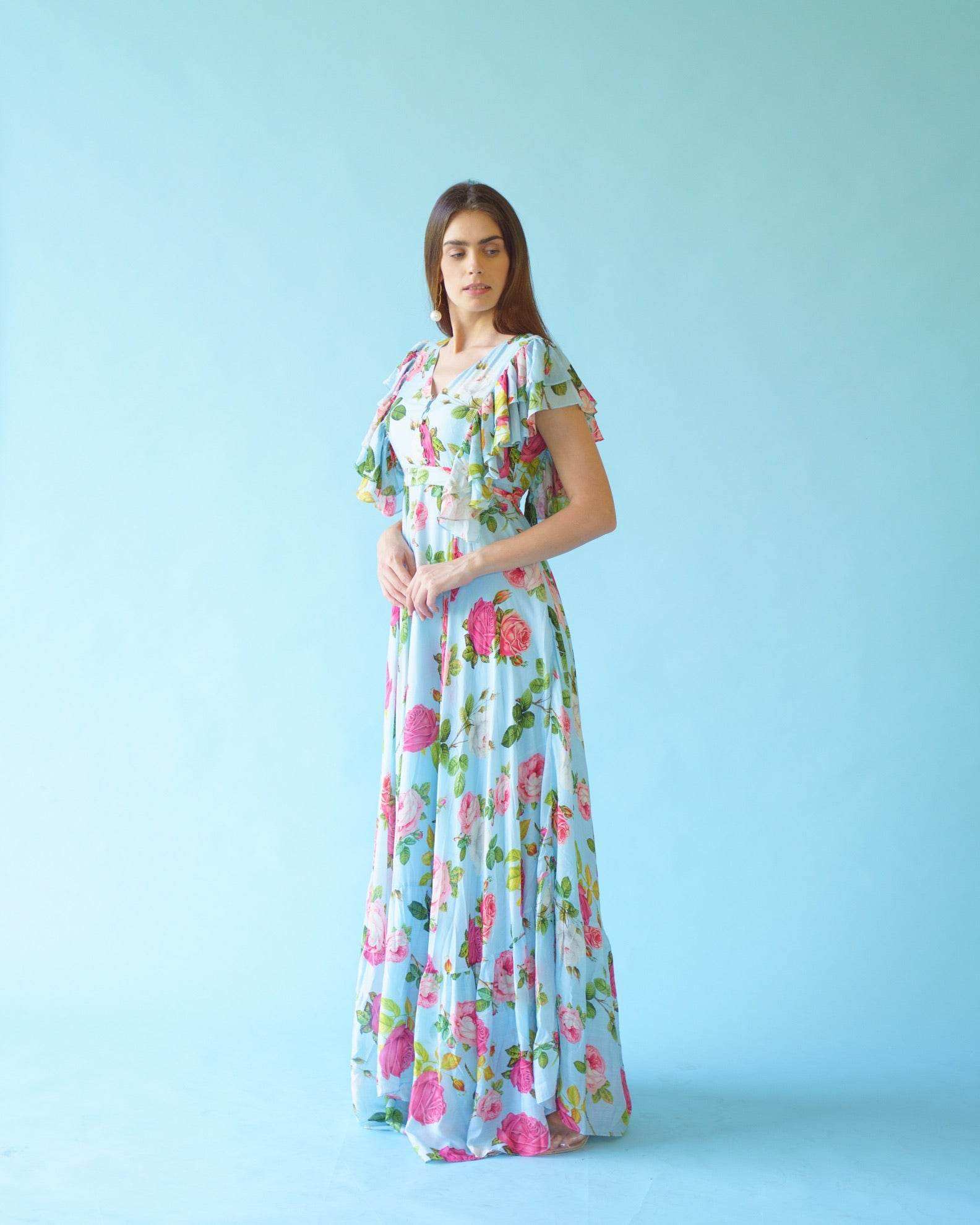 Juliette Dress - Blue - Monk & Mei