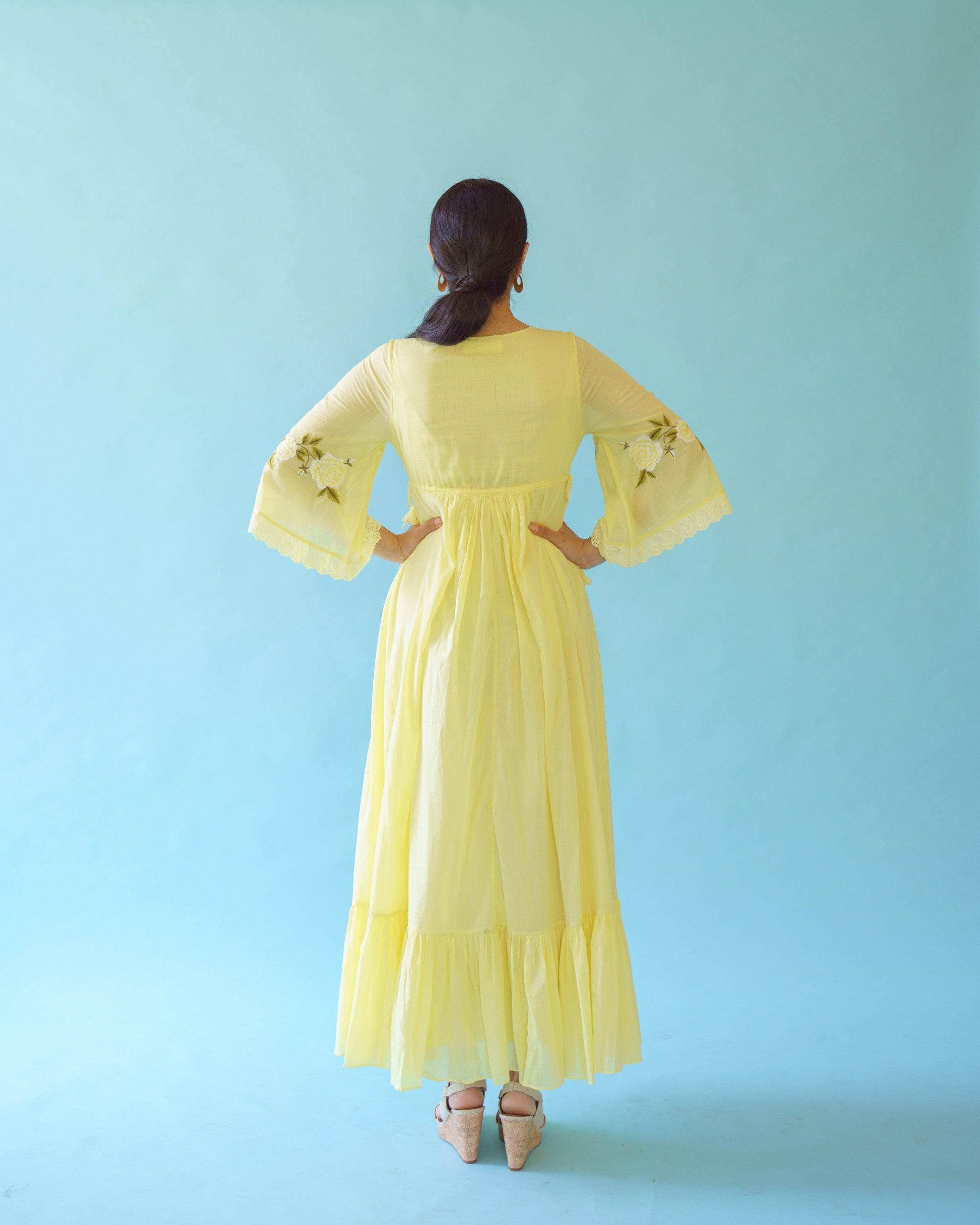 OLIVIA DRESS - Buttercup yellow - Monk & Mei