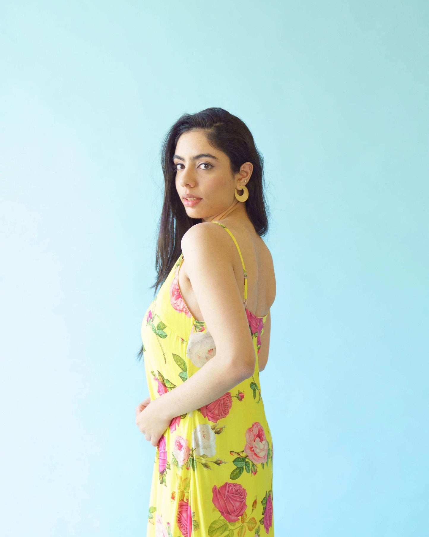 SAGA Slip Dress - Yellow - Monk & Mei