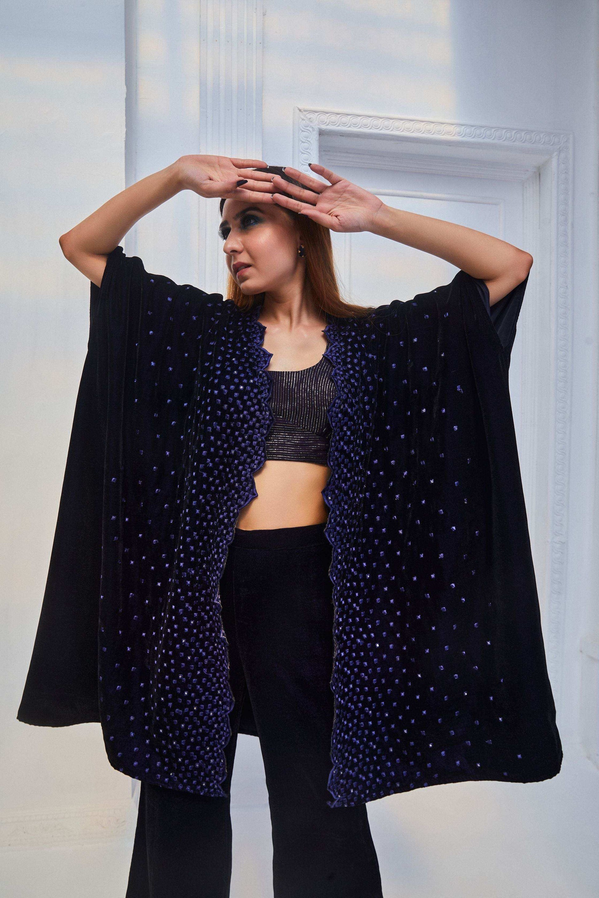 Alice Kaftan, Blouse and Pant- Blue - Monk & Mei