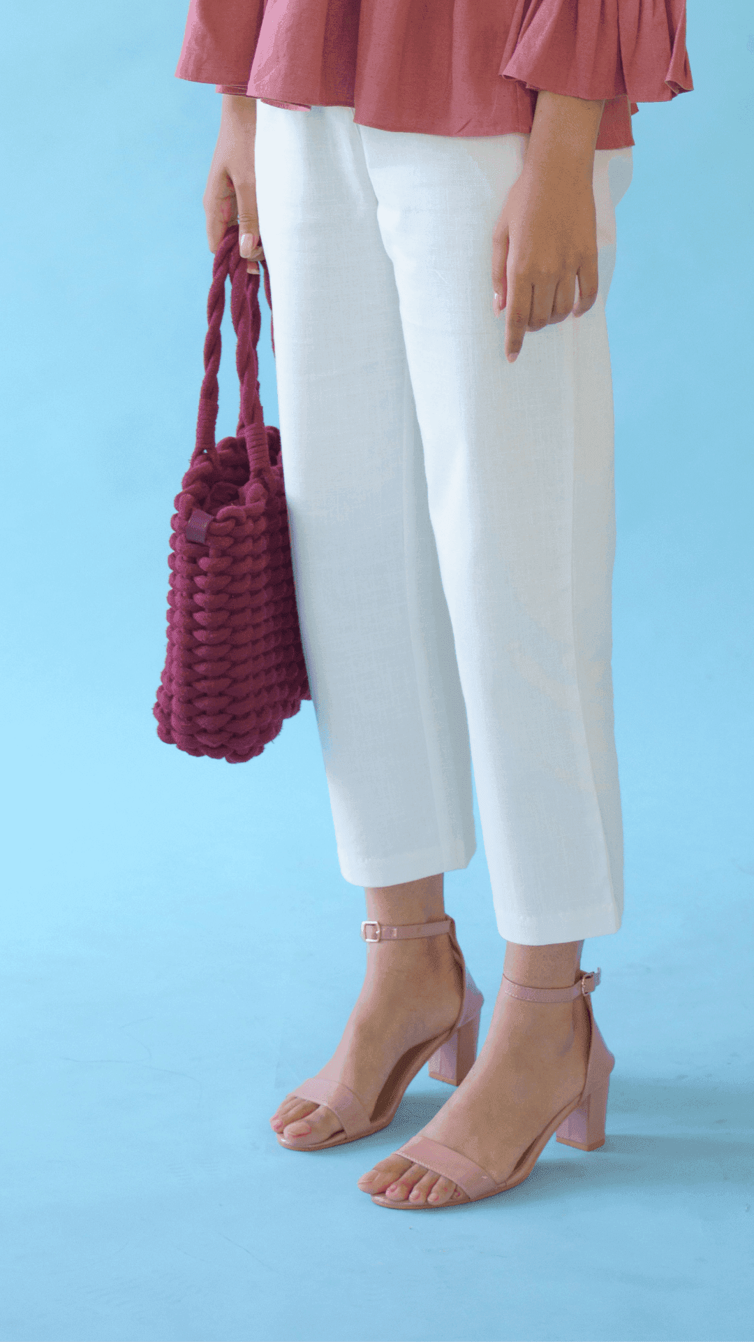 White Cotton PANTS - Monk & Mei