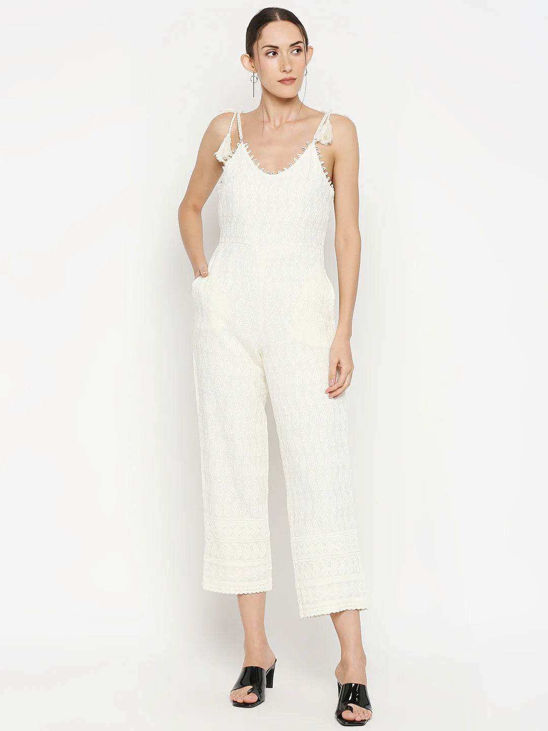 AIKO EMBROIDERED JUMPSUIT - Monk & Mei