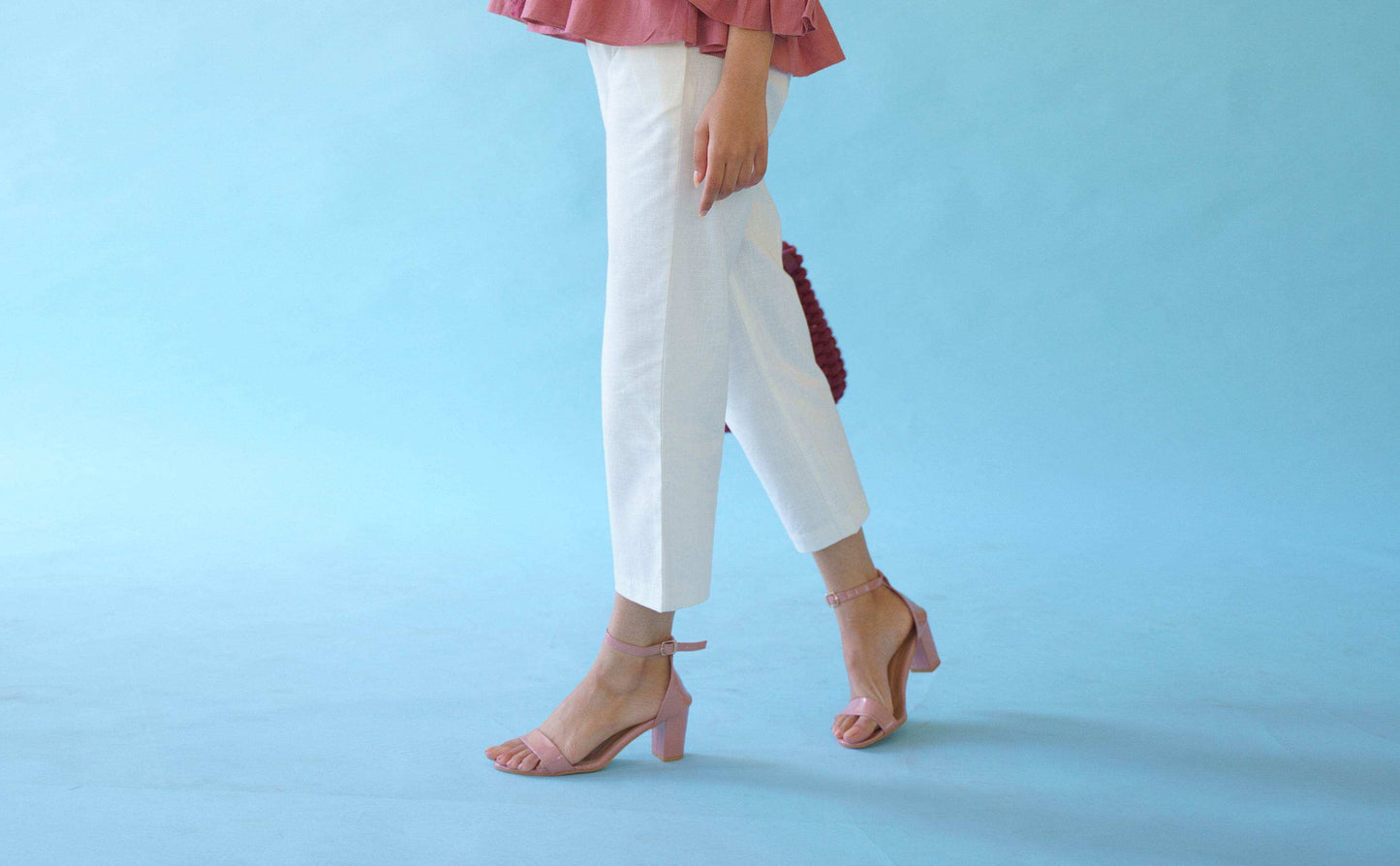 White Cotton PANTS - Monk & Mei