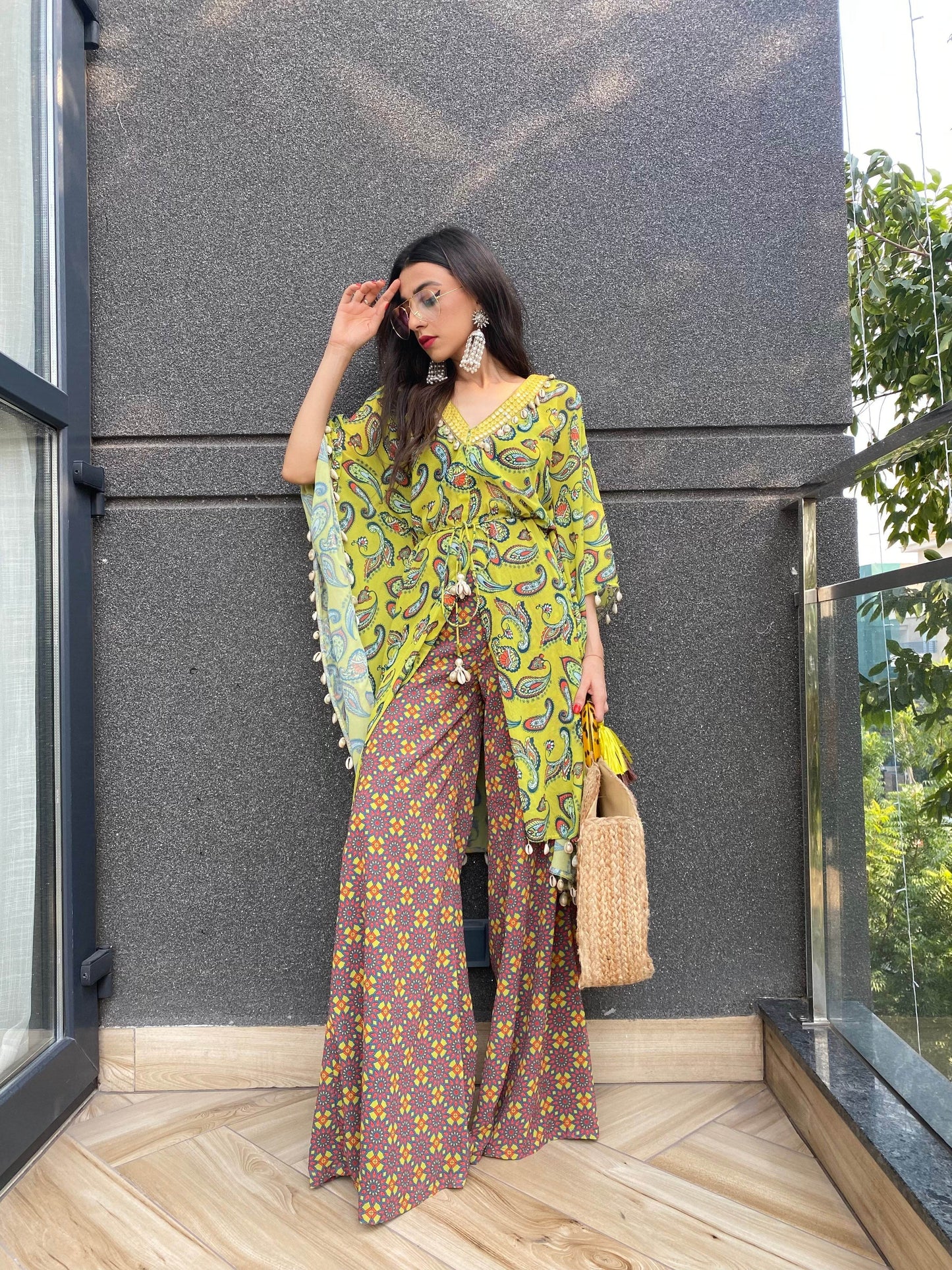 Kasturi KAFTAN & PALAZZO - Rusty Red - Monk & Mei