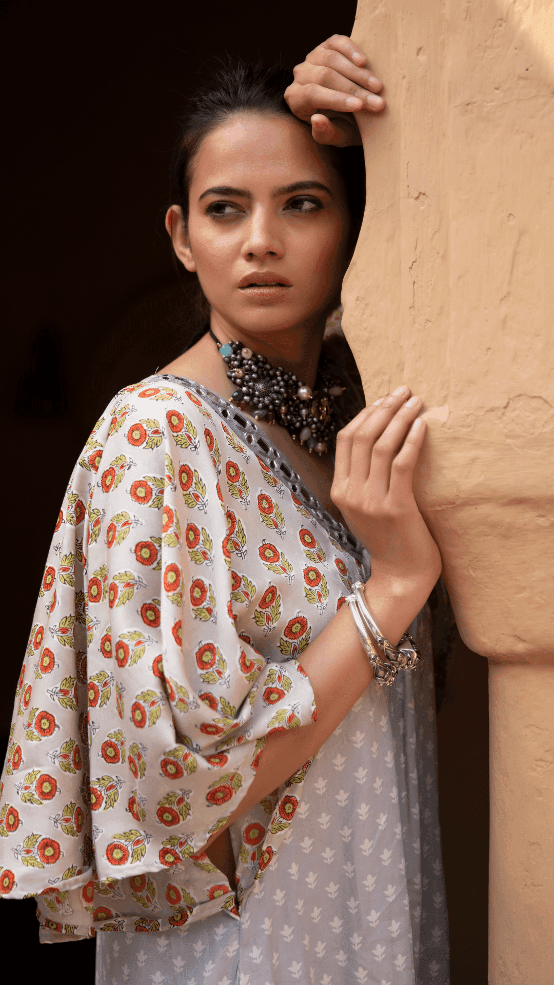 Fiza Dhoti Kaftan - Grey - Monk & Mei