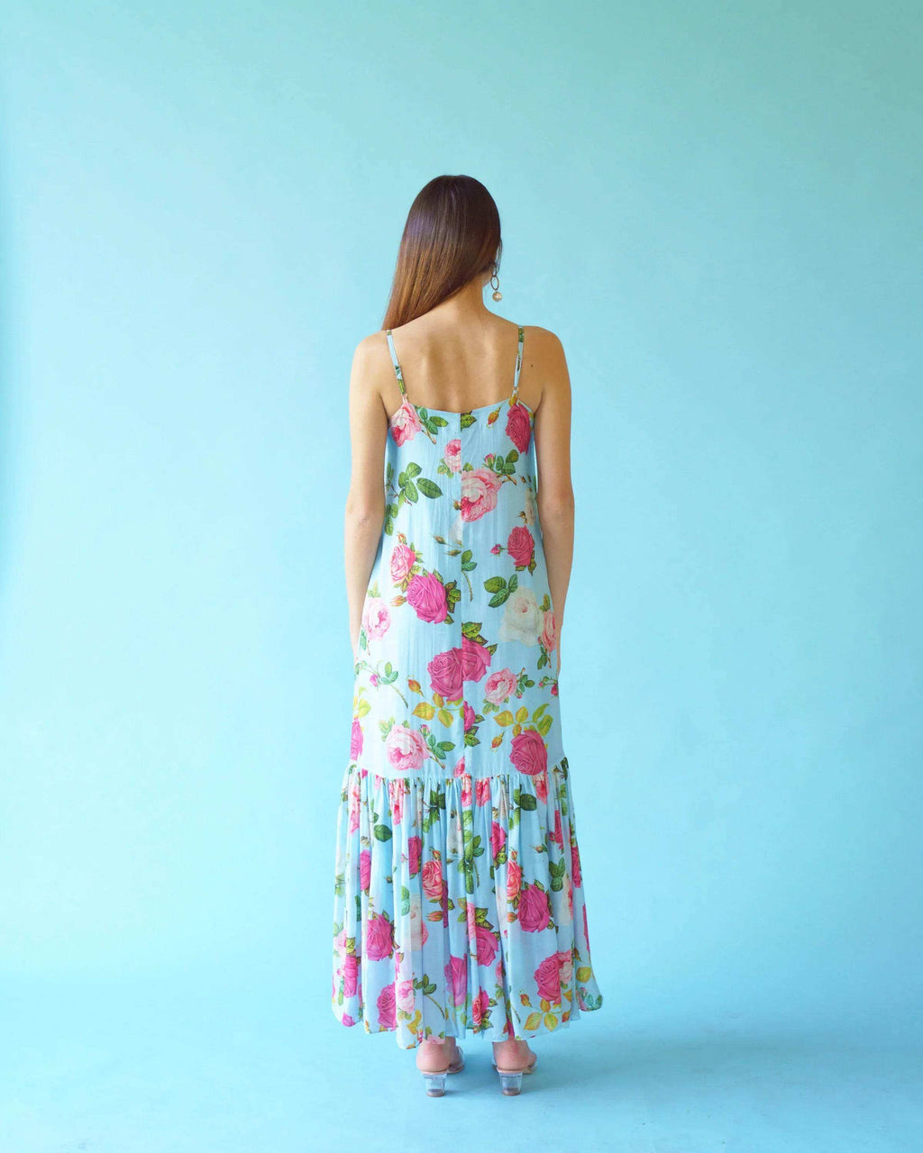 SAGA Slip Dress - Blue - Monk & Mei