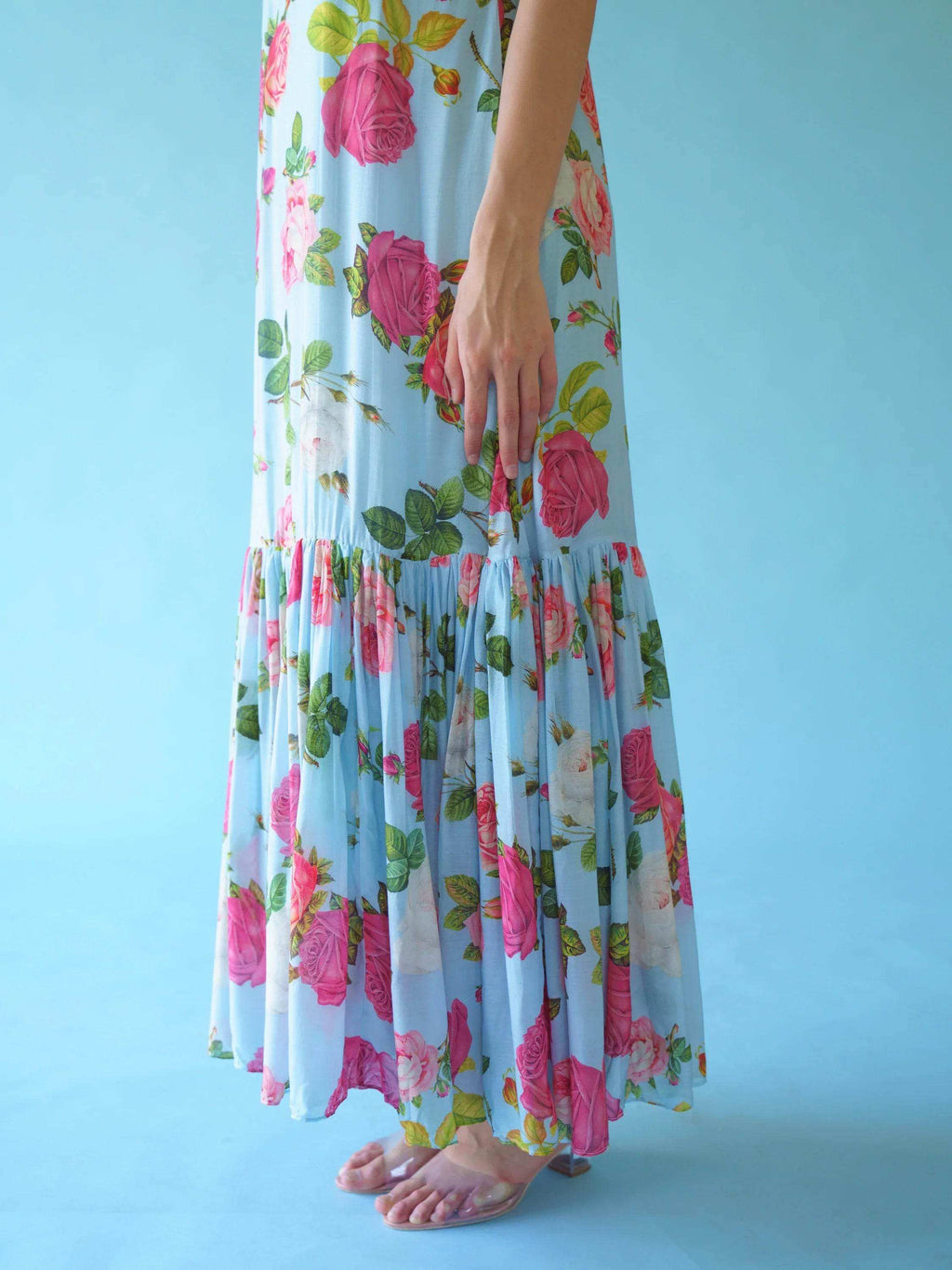 SAGA Slip Dress - Blue - Monk & Mei