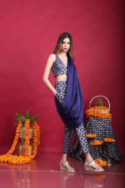 Naina- Blouse, pant and drape