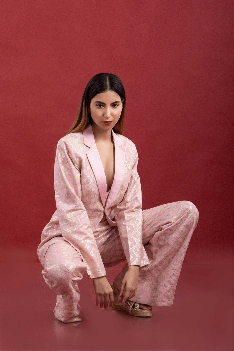 Bijli - Blazer Set - Blush Pink