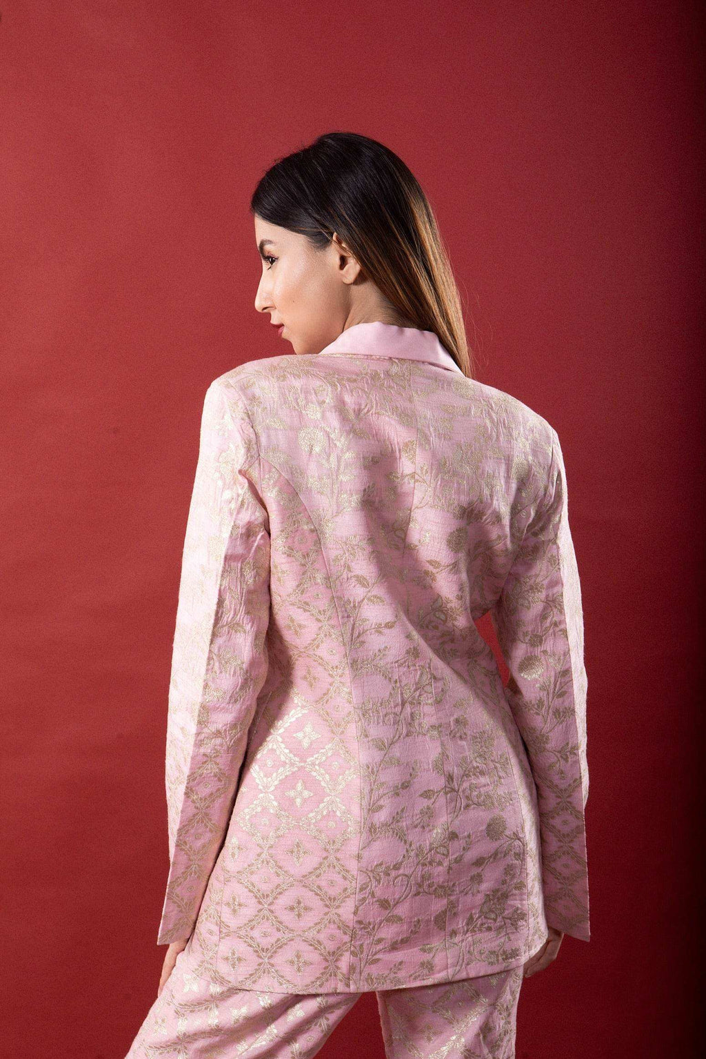 Bijli - Blazer Set - Blush Pink - Monk & Mei