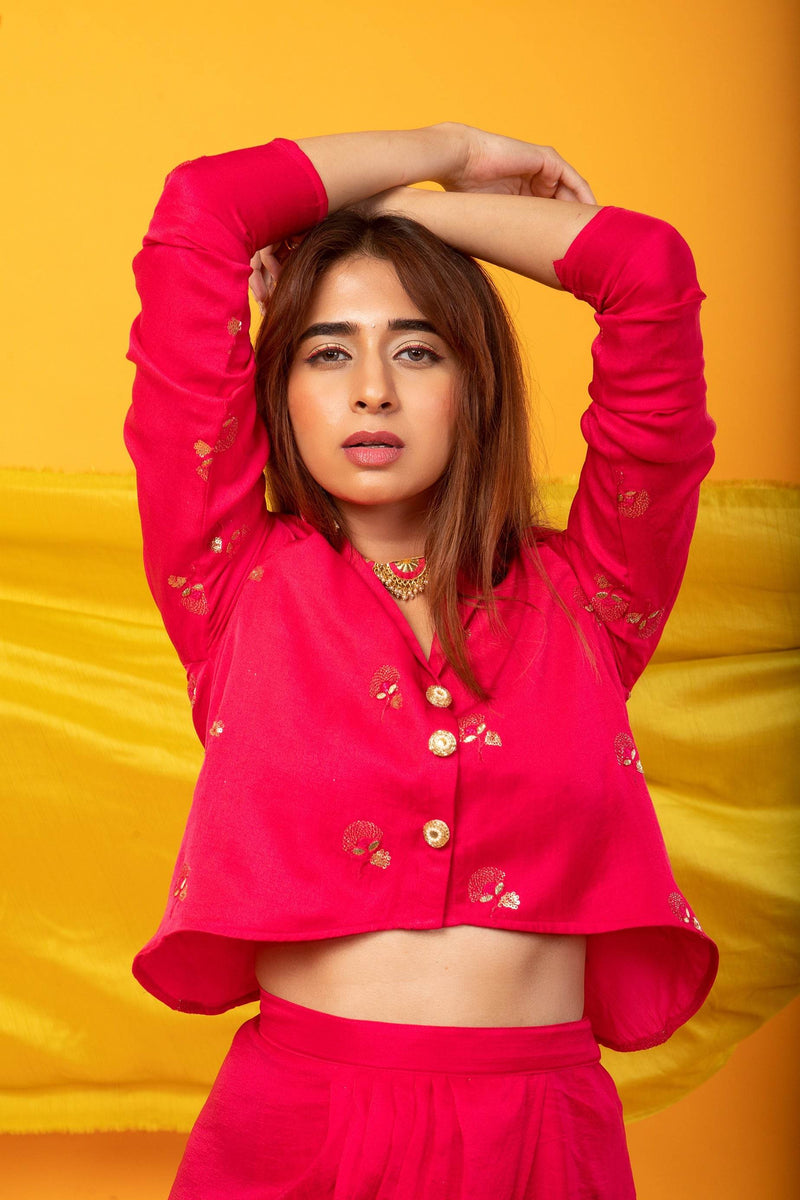 Gulabo Dhoti  -Fuchsia Pink