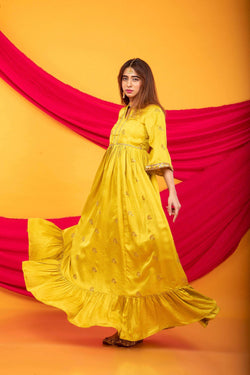 Zunera Kurta-Canary Yellow