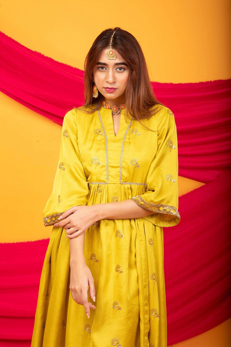 Zunera Kurta-Canary Yellow