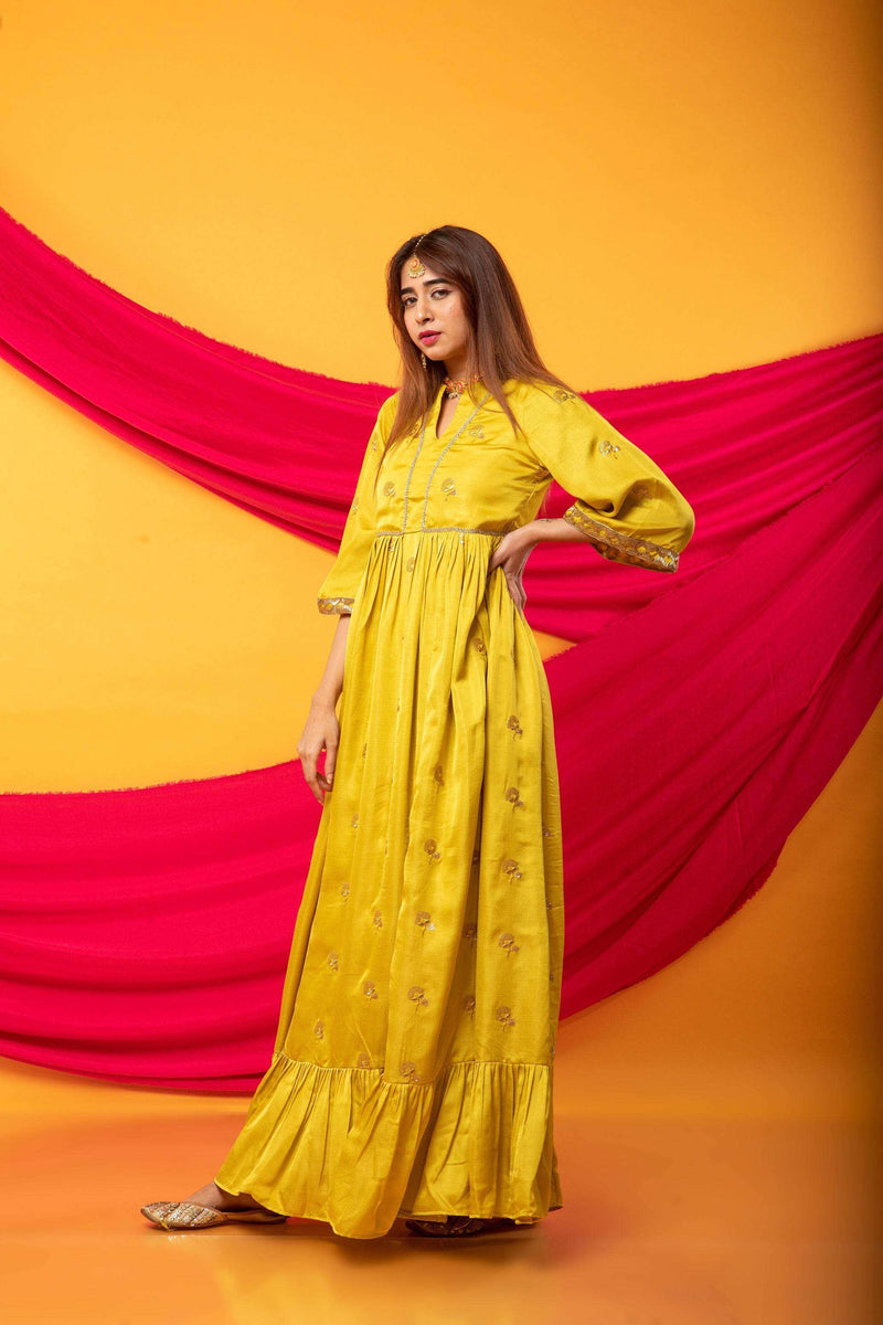 Zunera Kurta-Canary Yellow