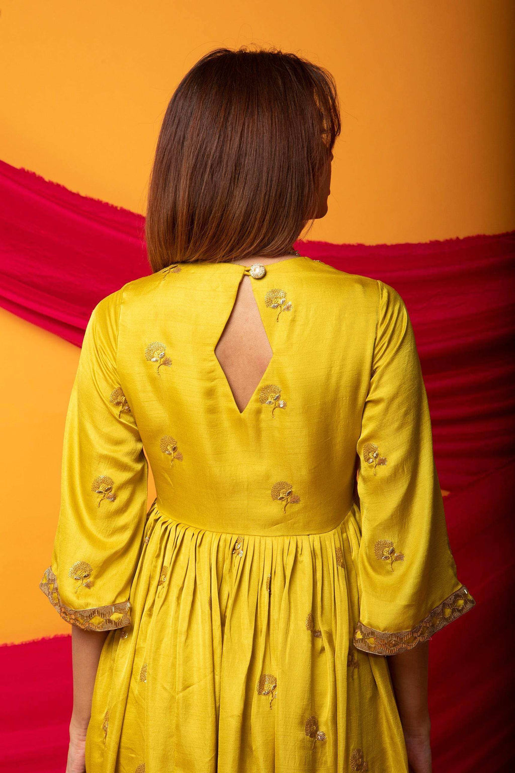 Zunera Kurta-Canary Yellow - Monk & Mei
