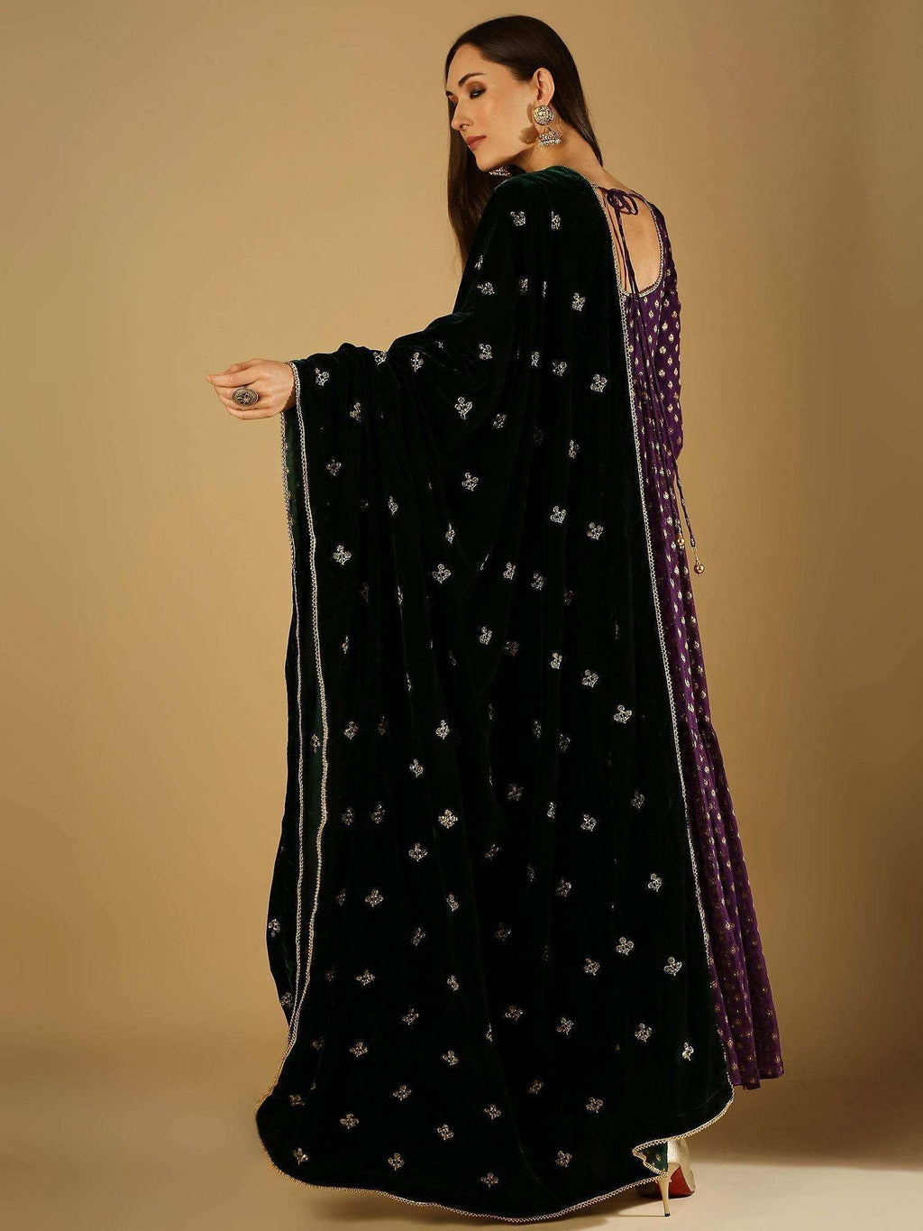 Reah-Anarkali Dress - Violet - Monk & Mei