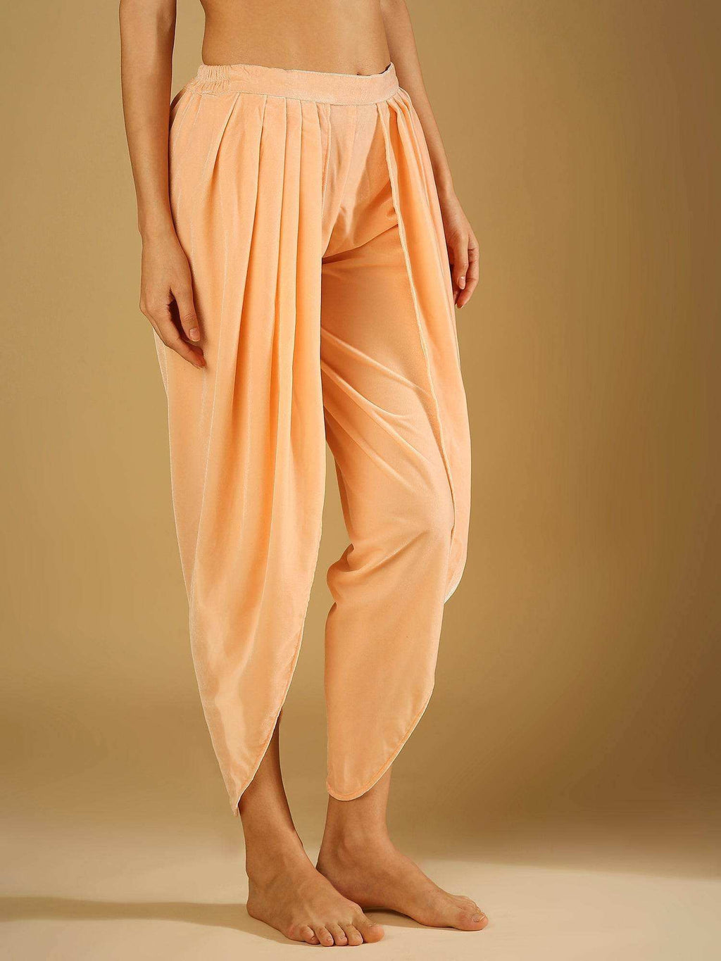 Tamanna-Dhoti - Peach - Monk & Mei