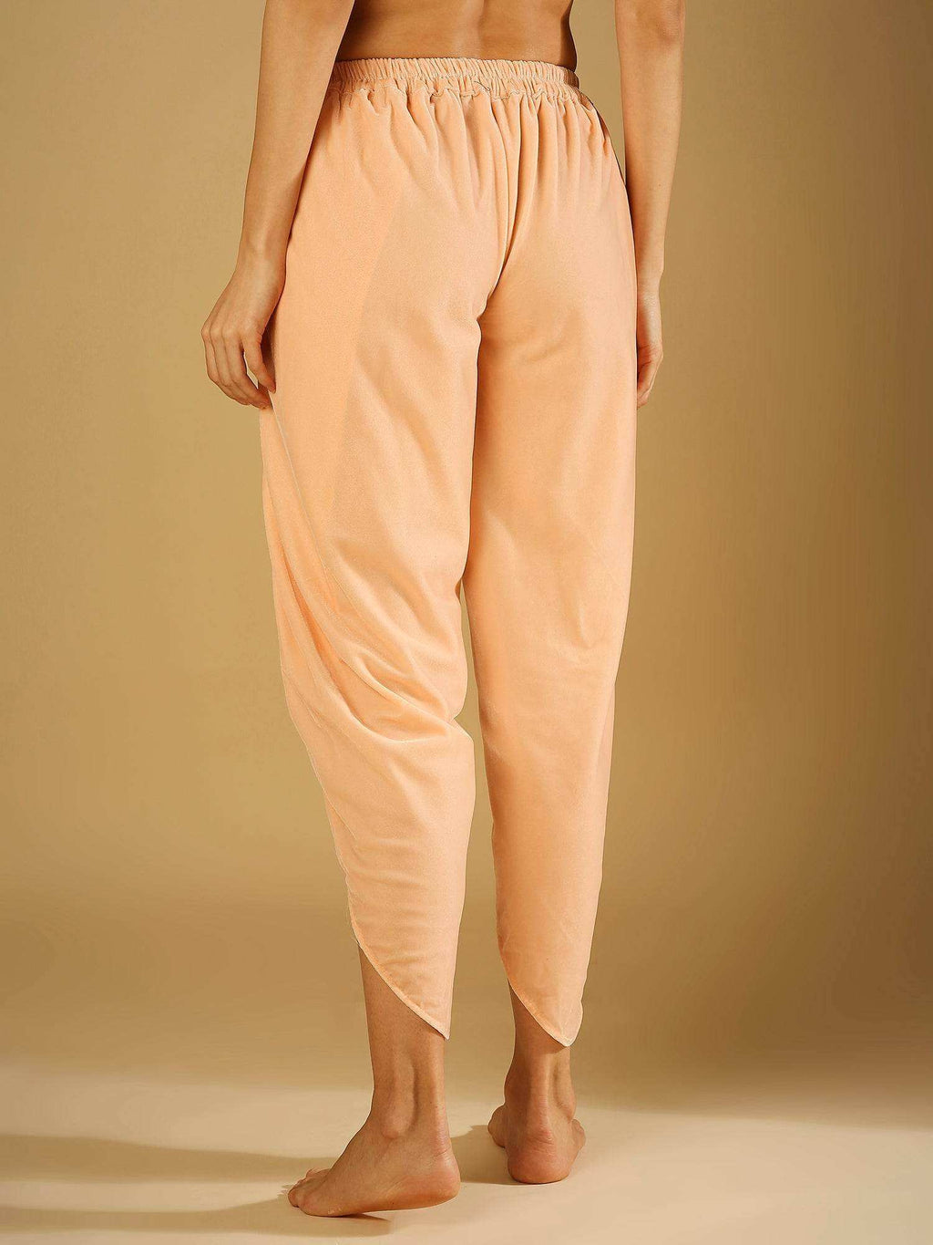 Tamanna-Kurta dhoti Set with Belt - Peach - Monk & Mei