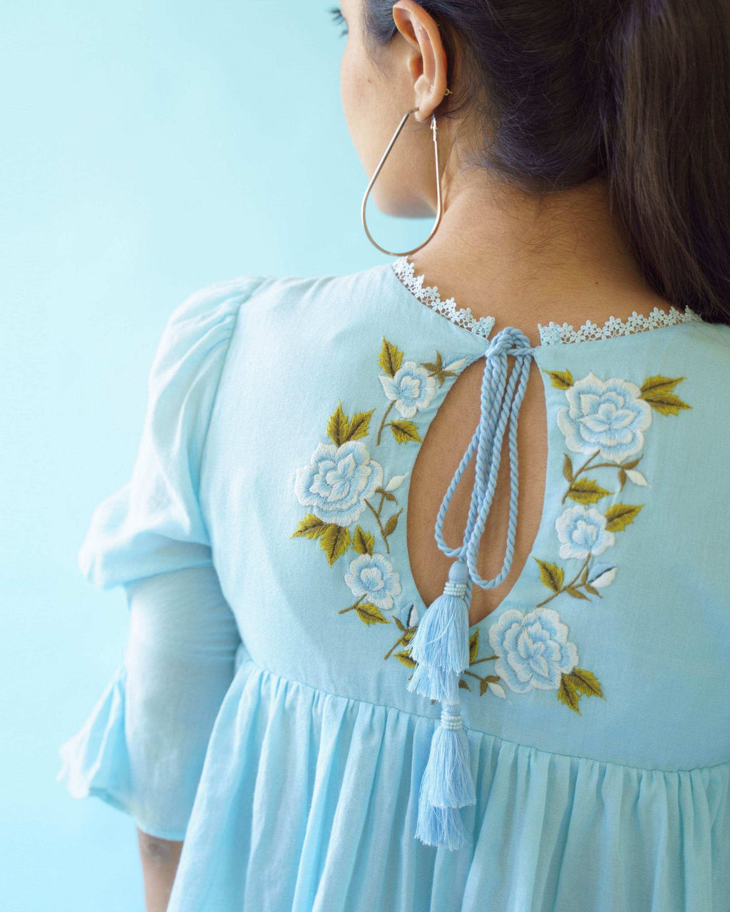 SERENA - TOP - Powder blue - Monk & Mei