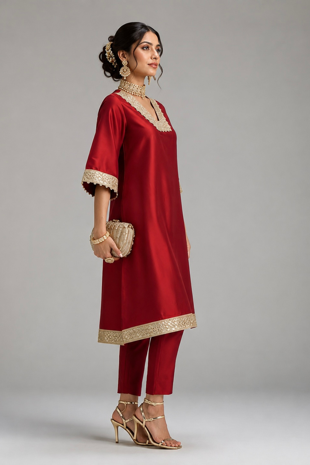 Zohra - Red Choga  Set