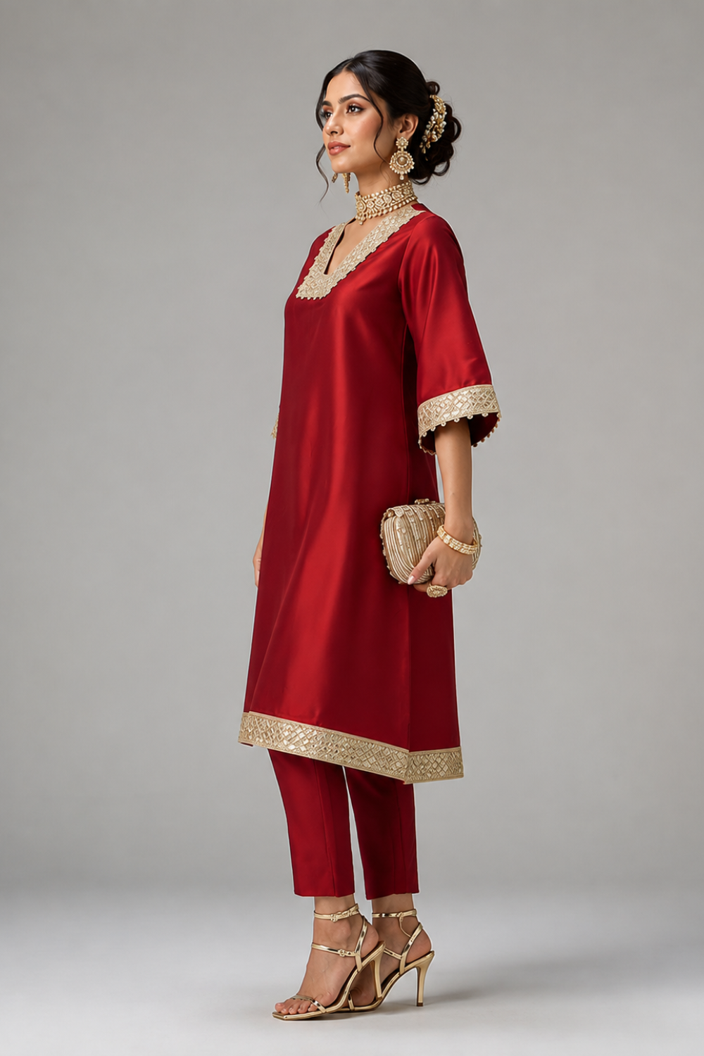 Zohra - Red Choga  Set