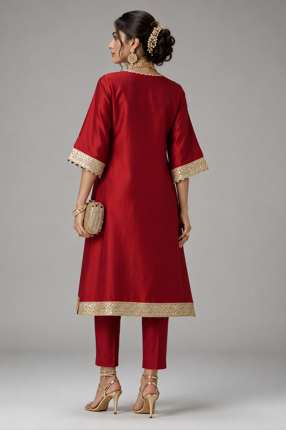 Zohra - Red Choga  Set