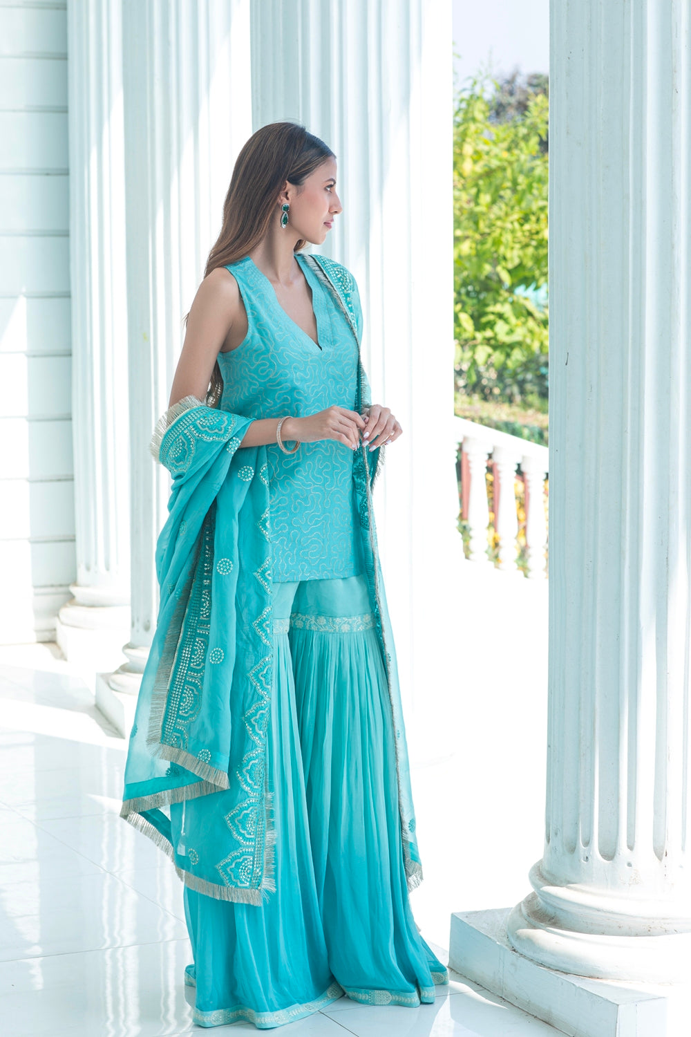 Stella - Short Kurta Sharara Set