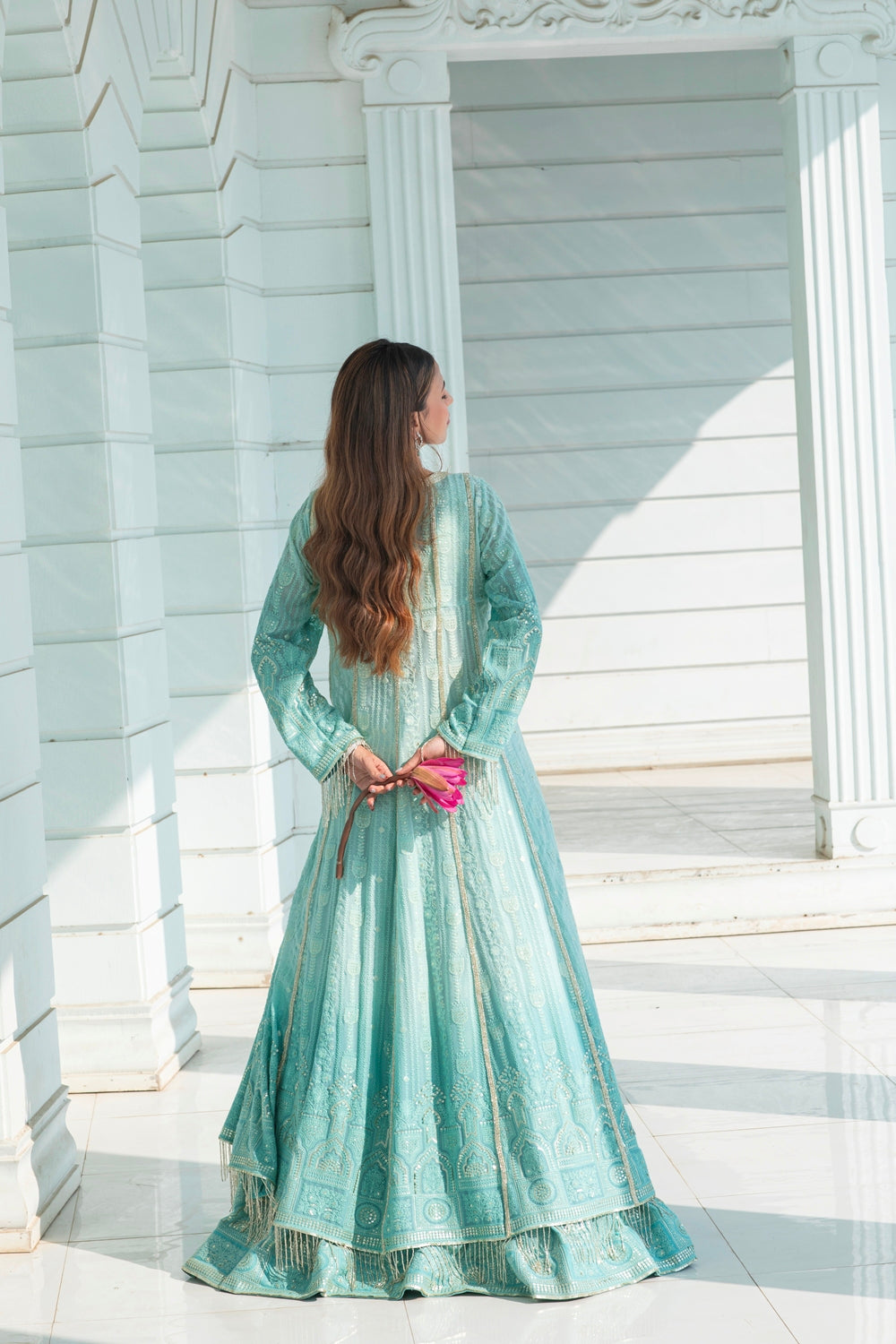 Olive  - Lehenga Cape Set