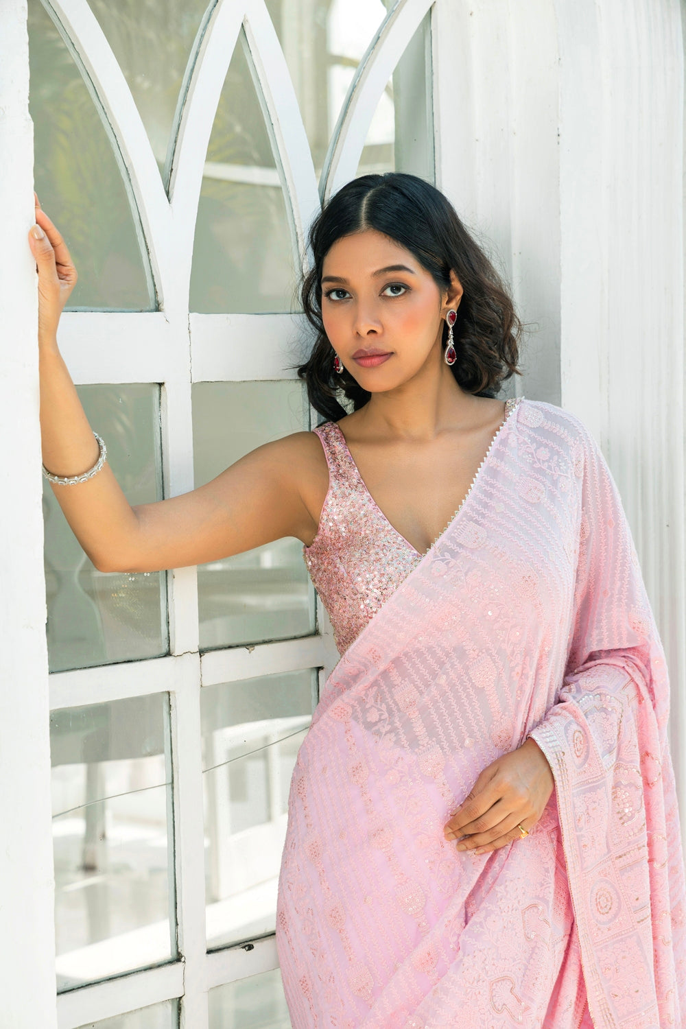 Belle Pink - Saree