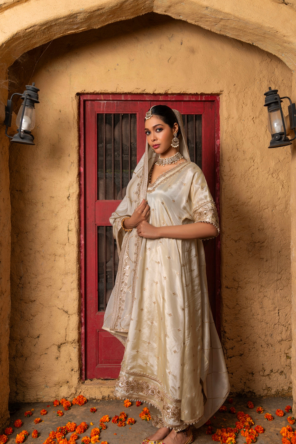 Manya- Kurta, Salwar and Dupatta- Lime Green