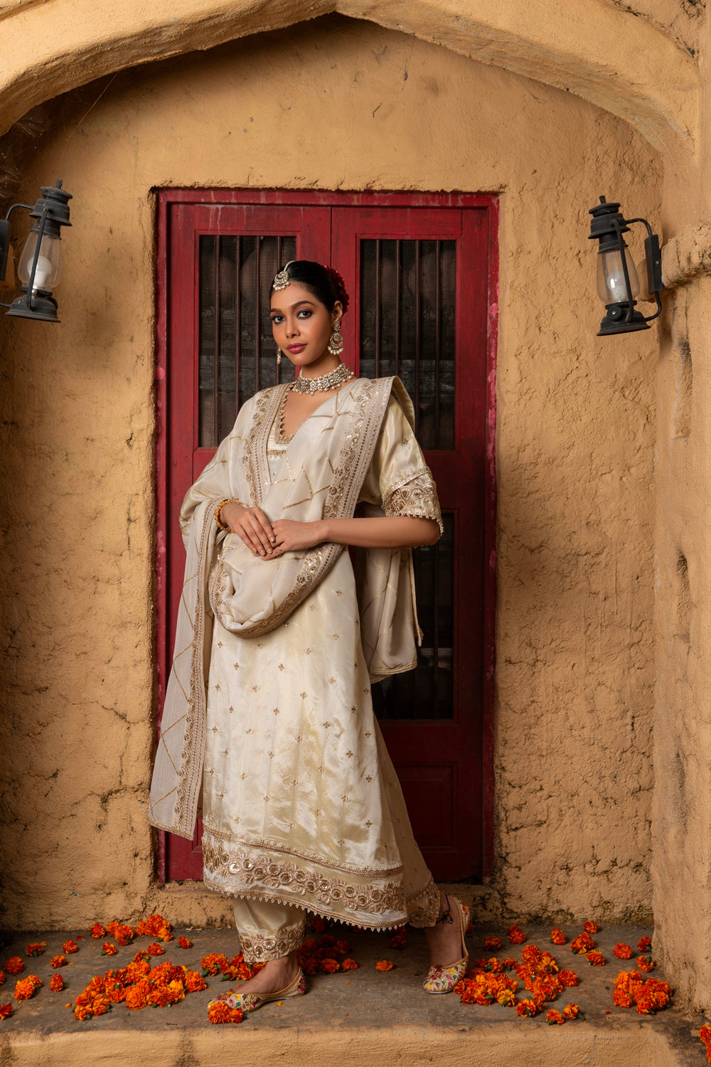 Manya- Kurta, Salwar and Dupatta- Lime Green