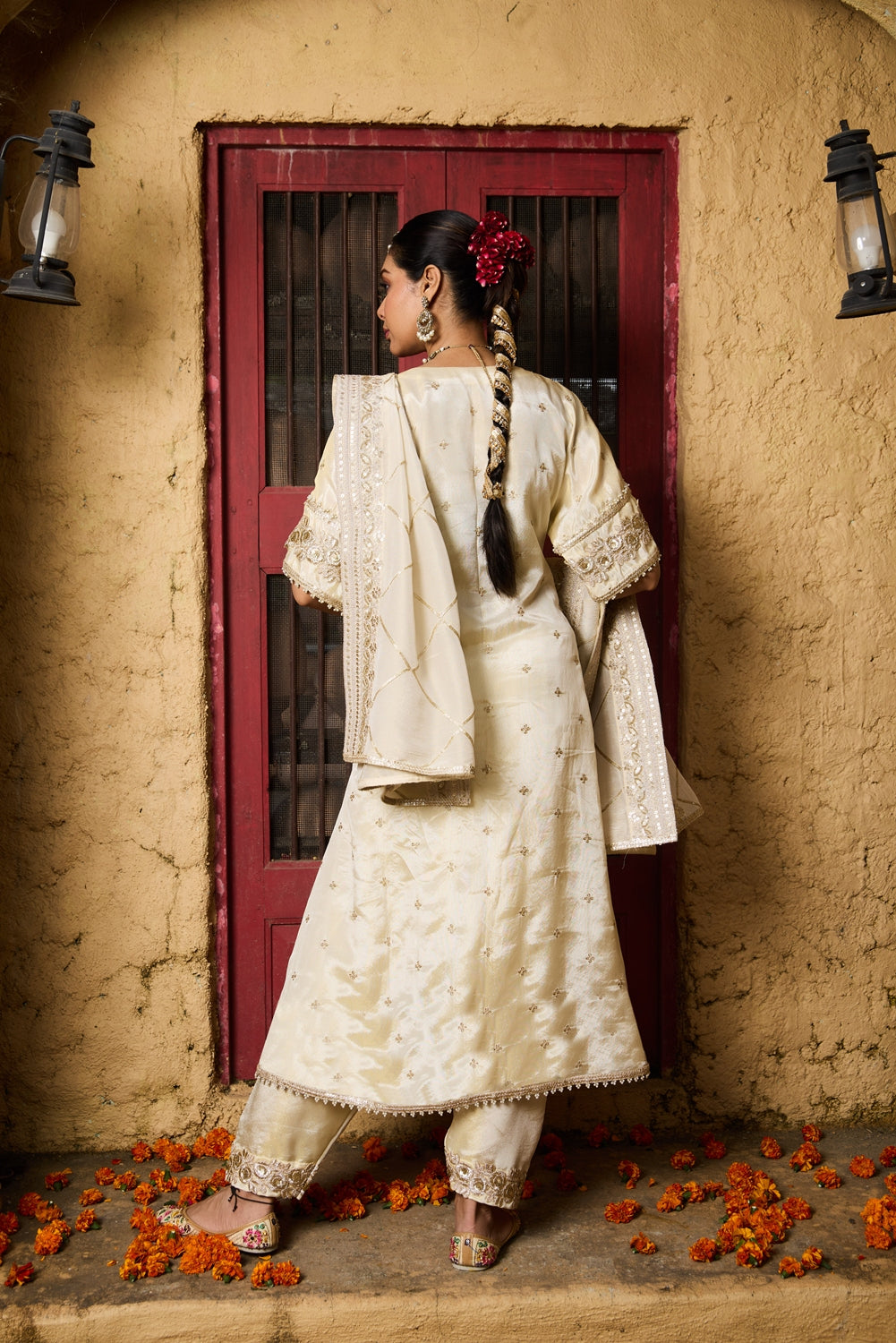 Manya- Kurta, Salwar and Dupatta- Lime Green