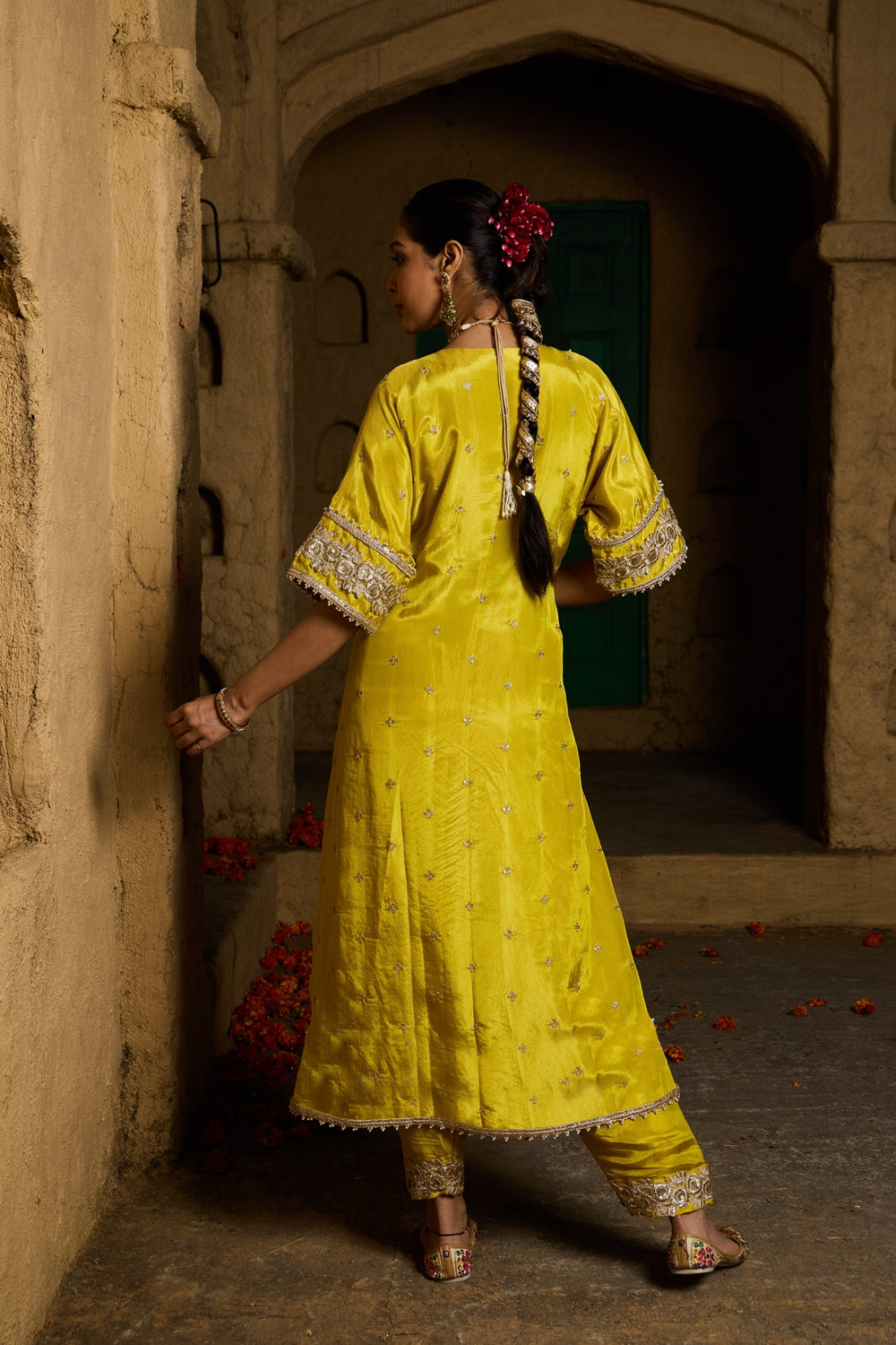 Navya- Kurta and Salwar Set- Musterd